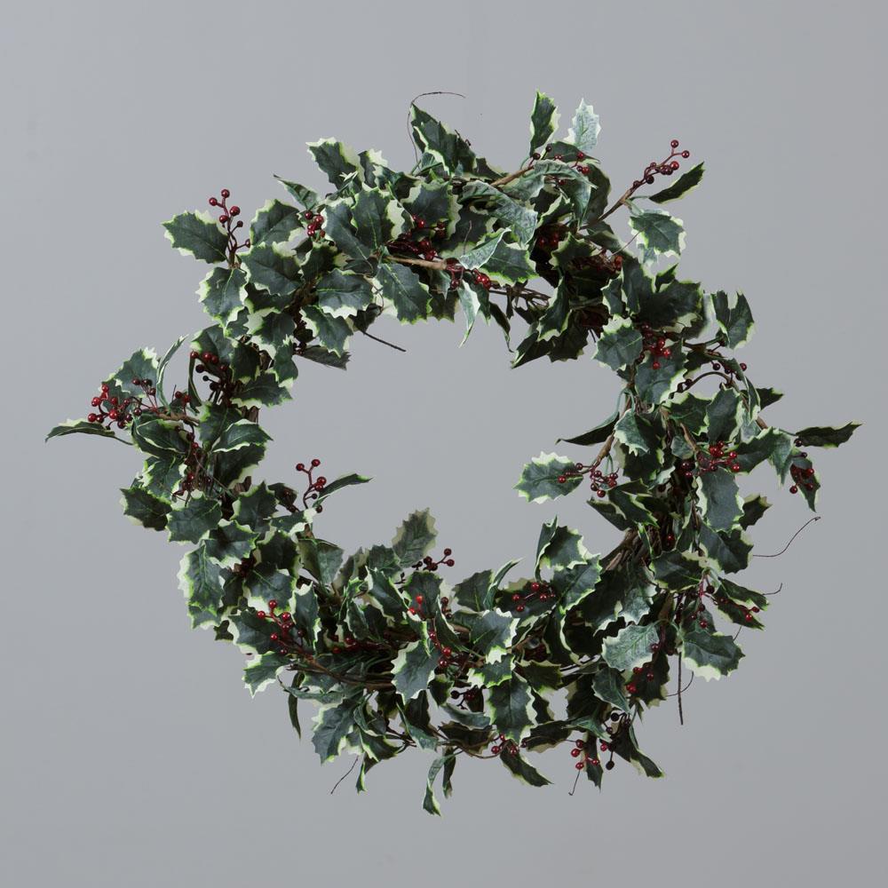 Wreath - Variegated Holly and Berries