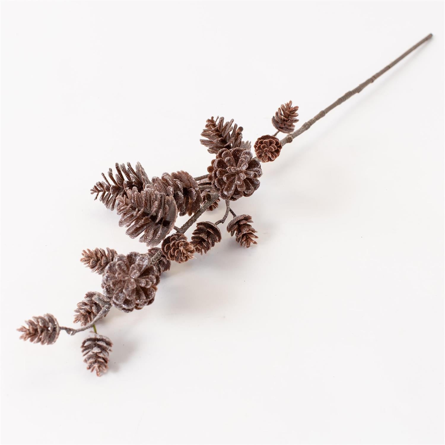 Stem - Mini Faux Pinecones With Frost