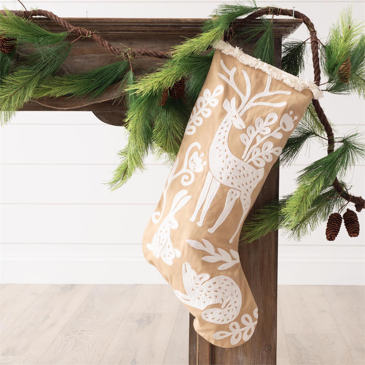 Folk Art Christmas Stocking