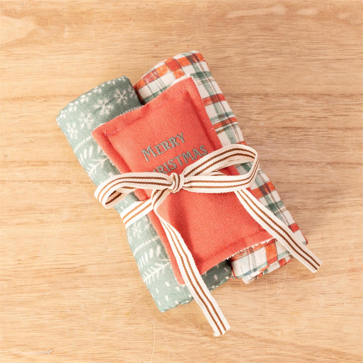 Towel And Sponge Bundle - Frosty Forest (S/2)