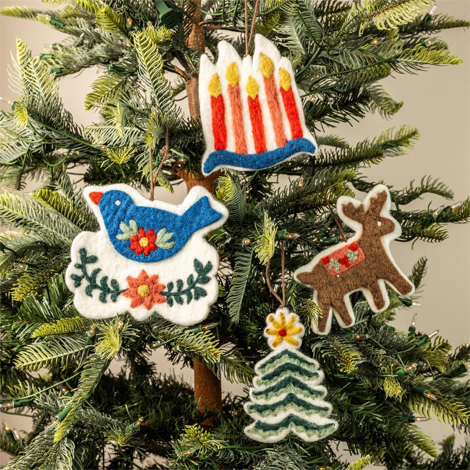 Ornament - Woolen Folk Art Cutouts (4 Styles)