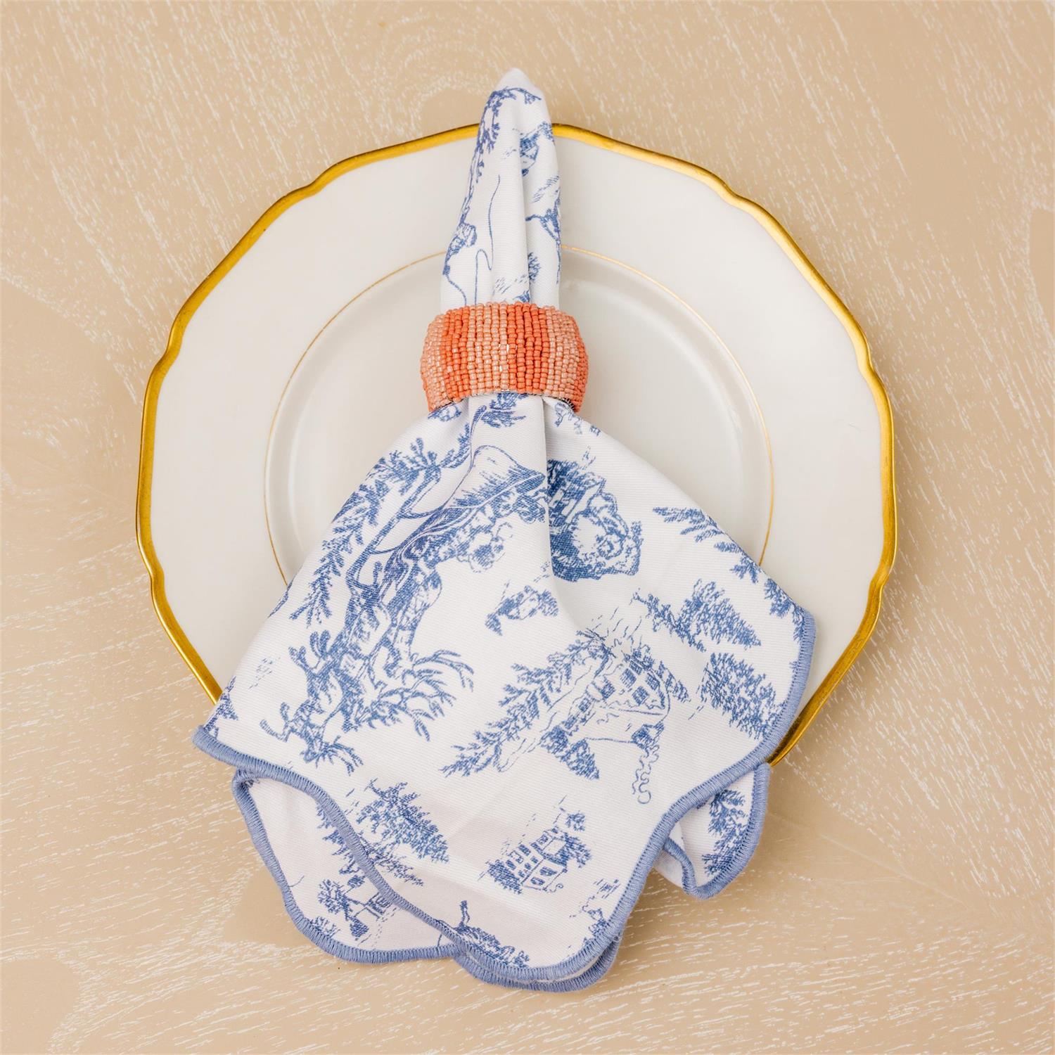 Napkin - Frosted Blue Pine Toile