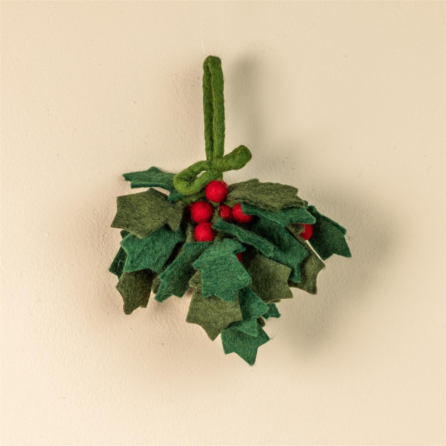 Handcrafted Wool Mistletoe