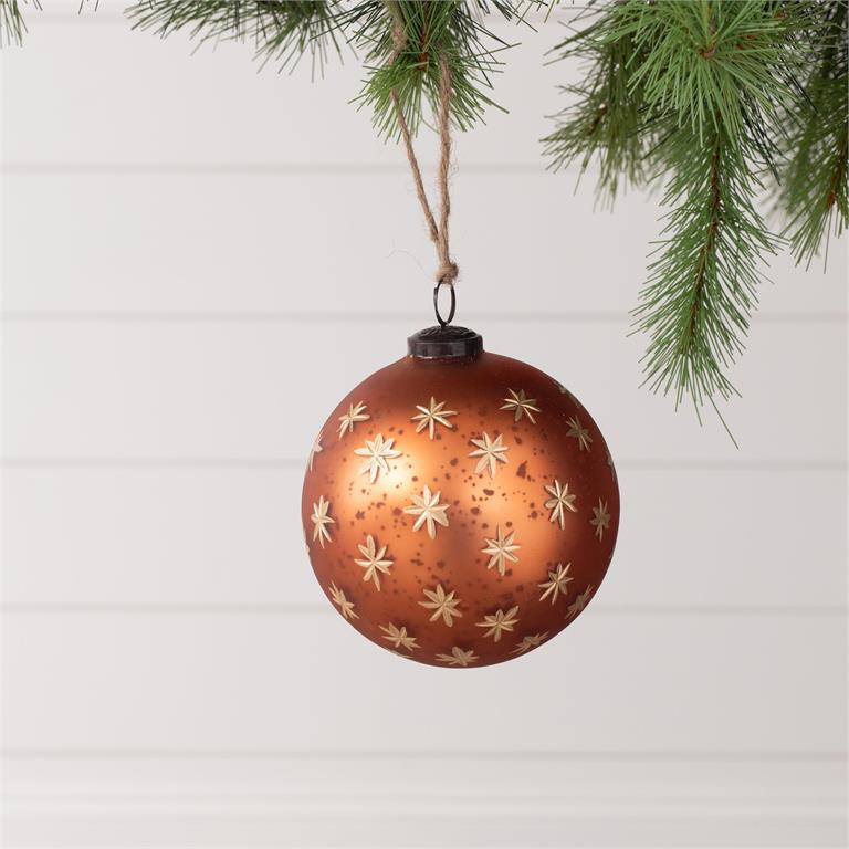 Ornament - Rust Etched Glass Stars