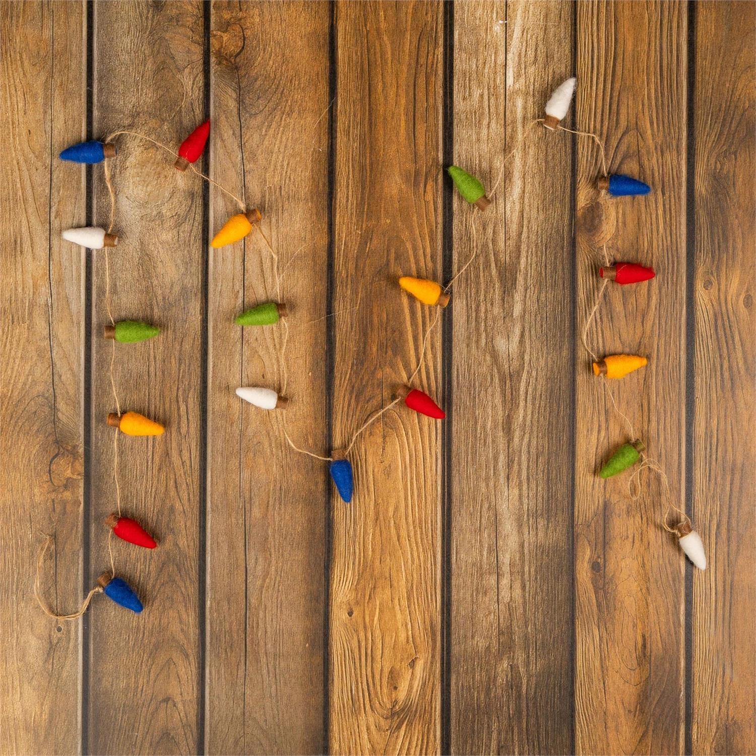 Garland- Felted Wool Christmas Lights