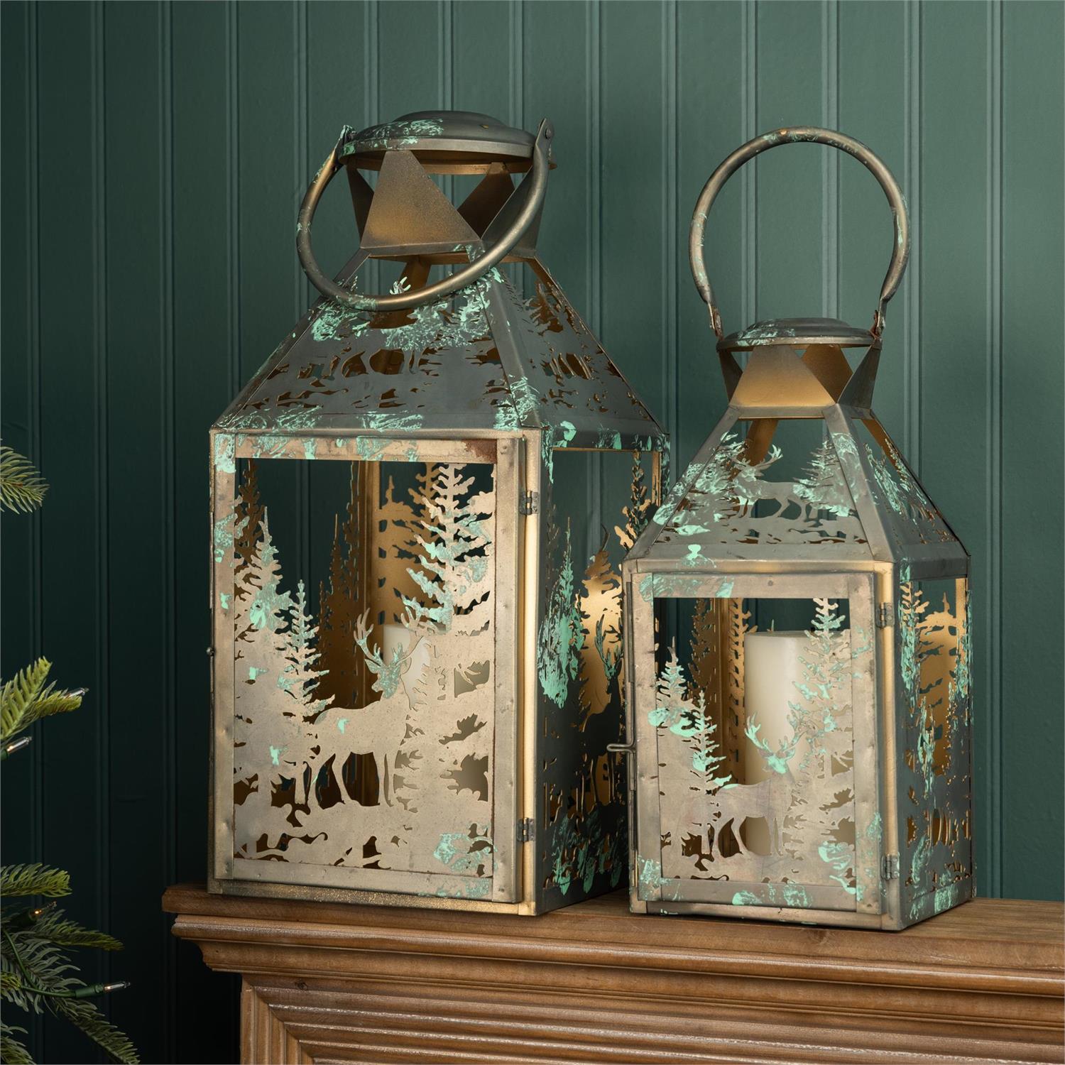Lantern - Woodland Deer Set