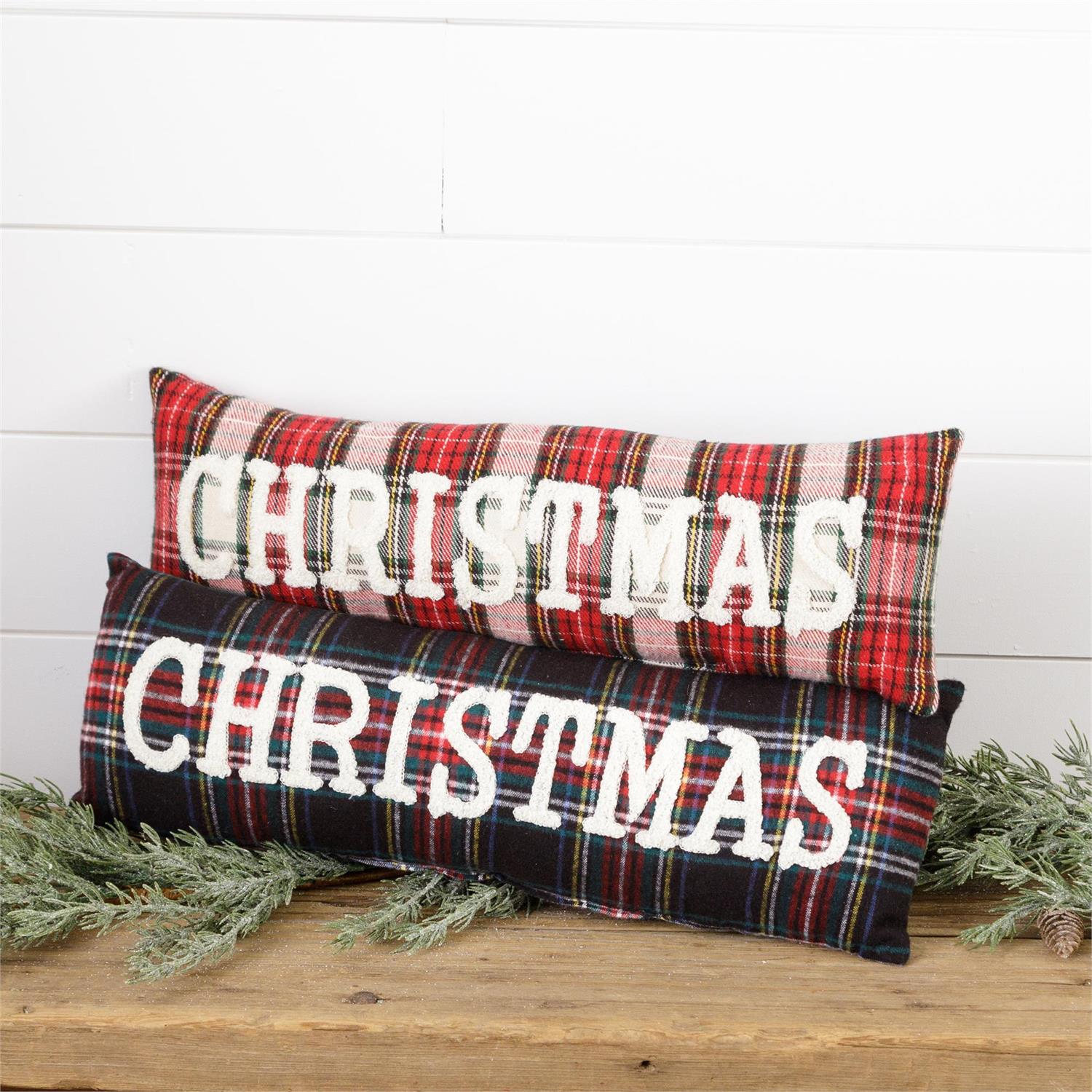 Christmas Plaid  & Tartan Pillows (S/2)