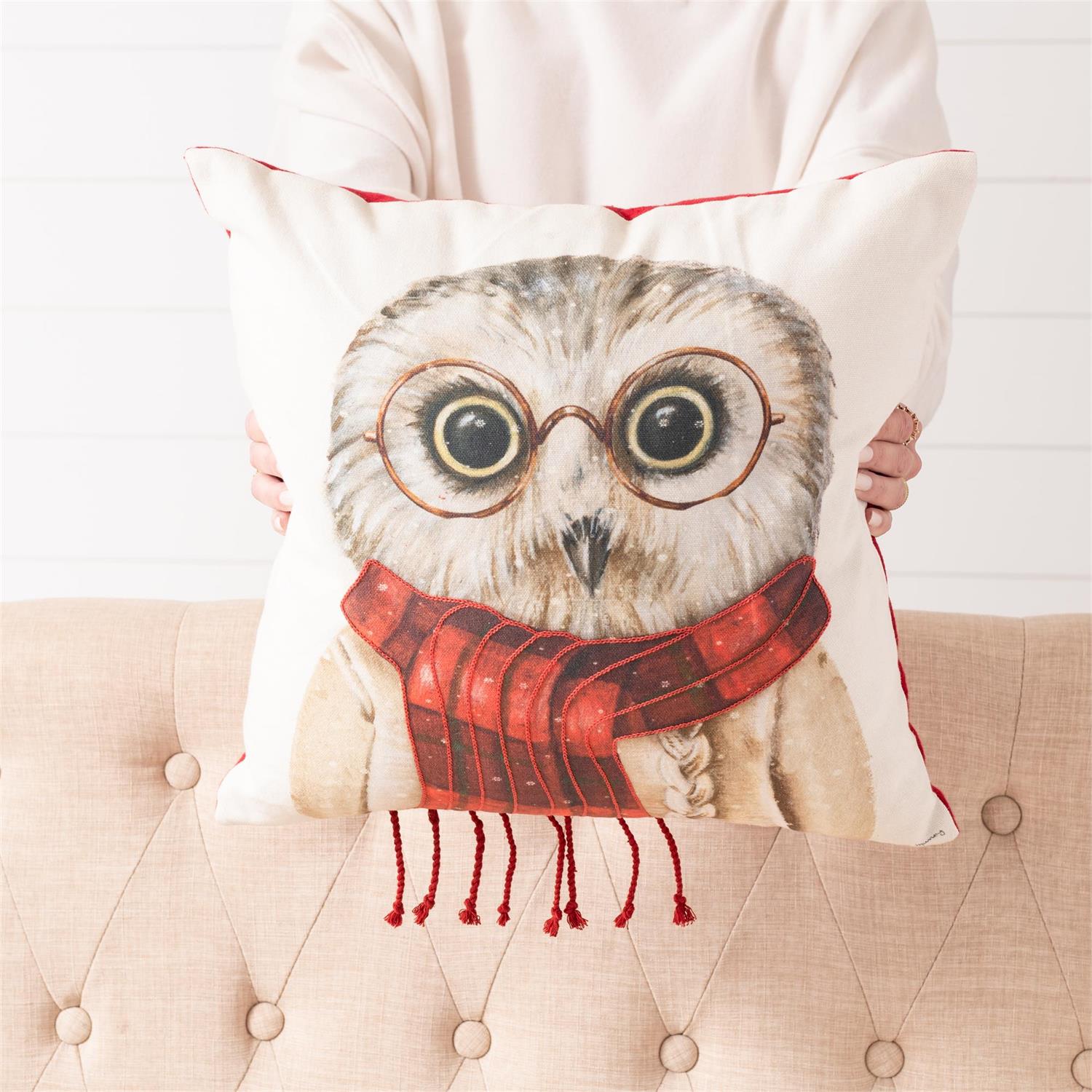 16" Embellished Cozy Critters Pillows (S/3)