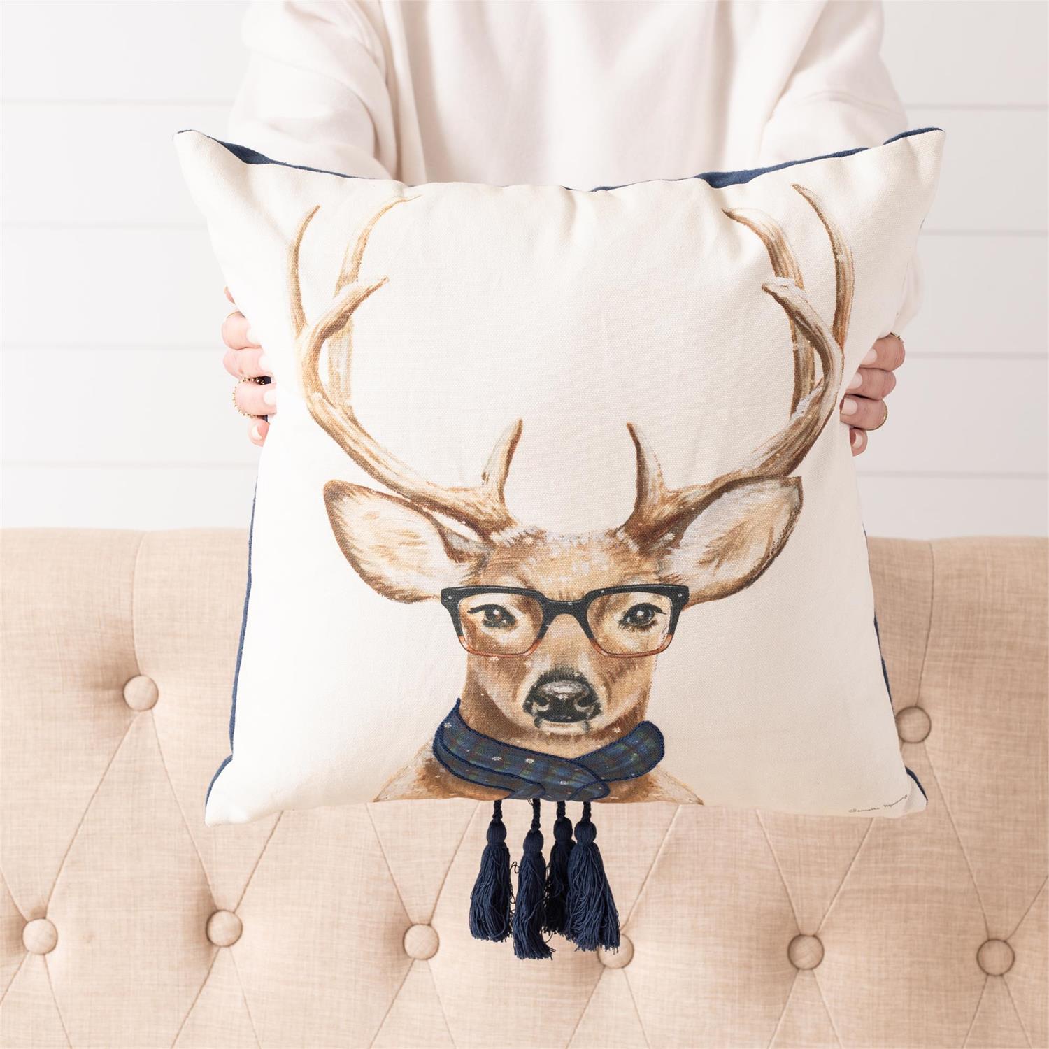 16" Embellished Cozy Critters Pillows (S/3)