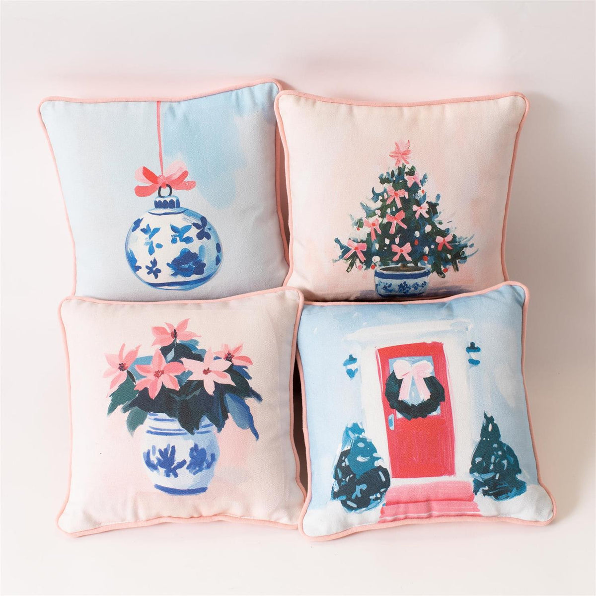 Blush & Blue Mini Pillows (S/4)