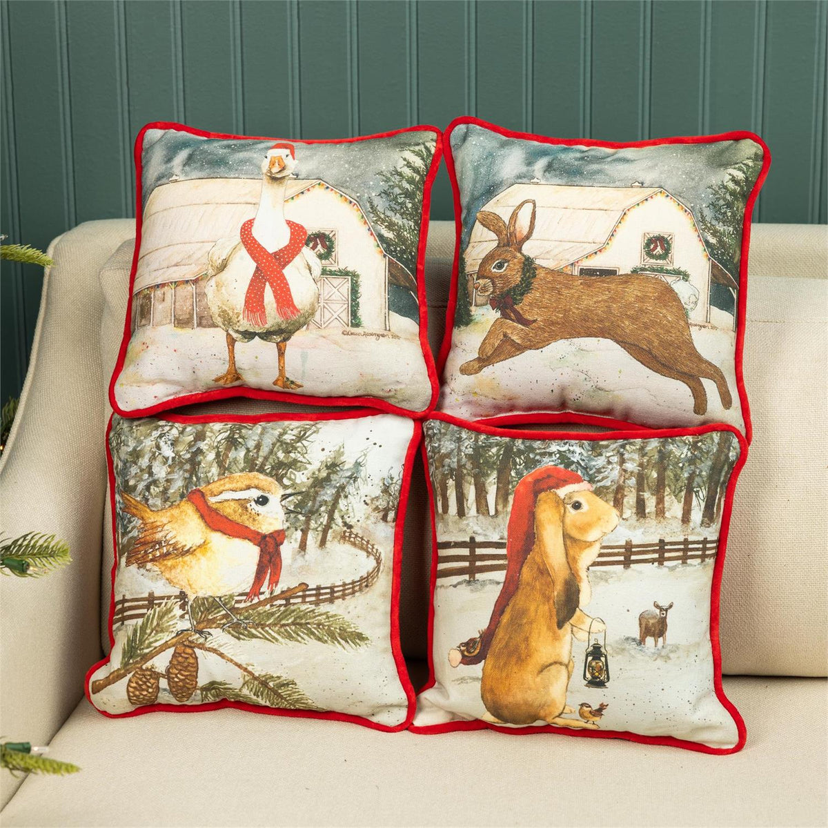 Mini Pillows - Snowy Yuletide Friend (4 Styles)