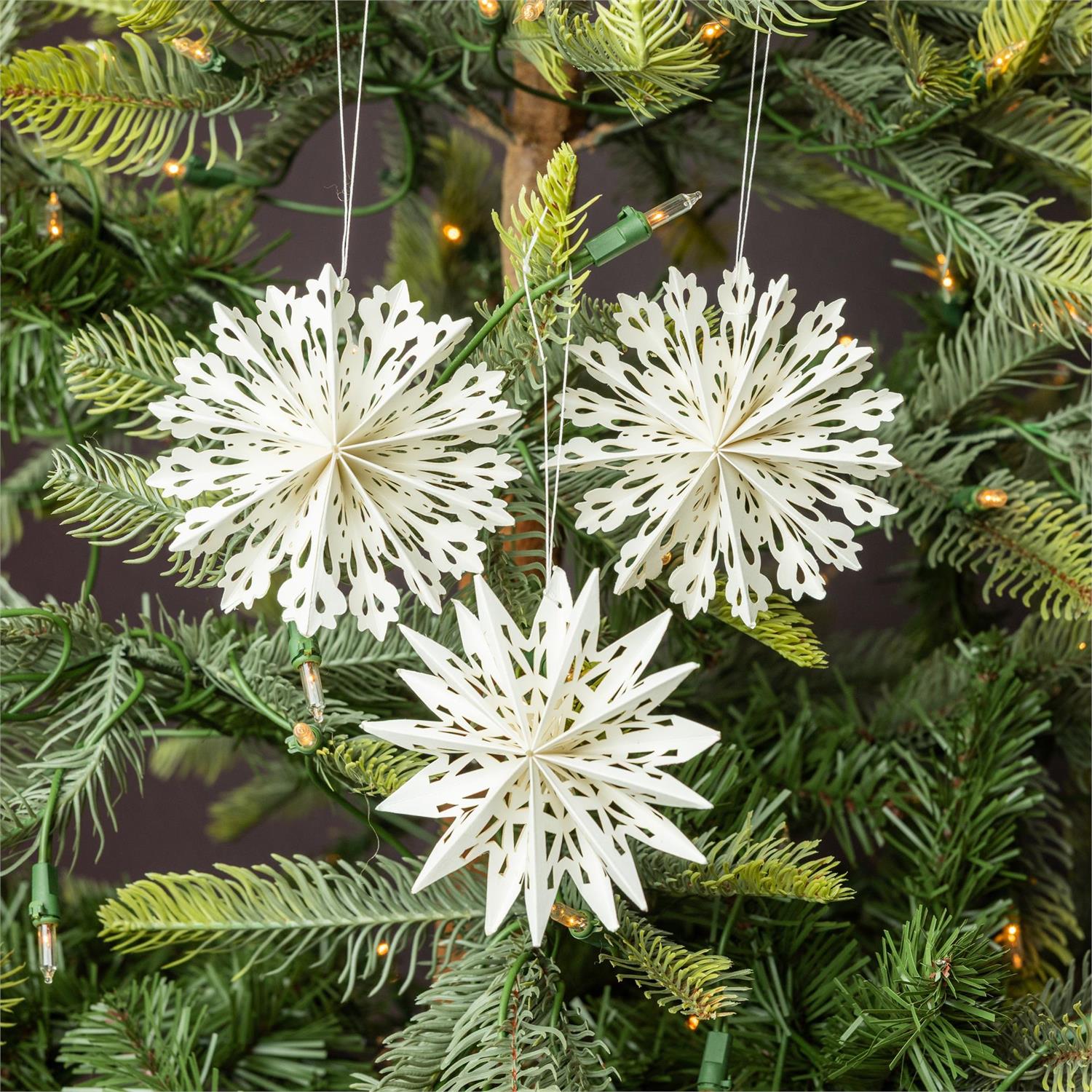 Ornaments - Classic Paper Snowflakes, 4" (Set of 9)