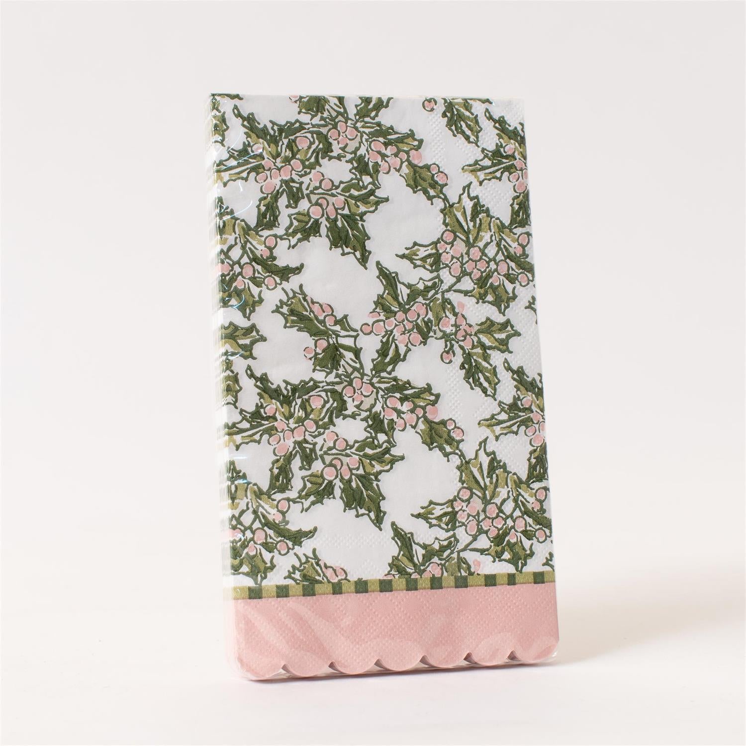 Paper Guest Towels - Frosted Holly - 15 Ct