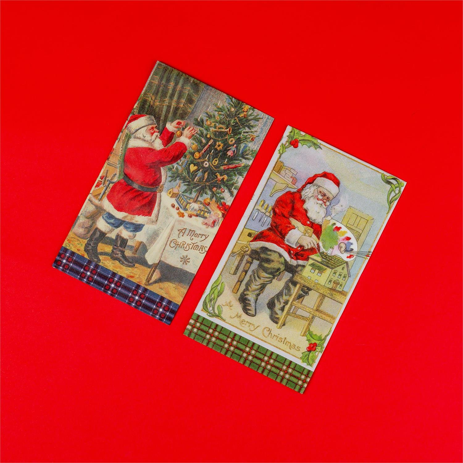 Paper Guest Towels - Vintage Santa - 12 Ct