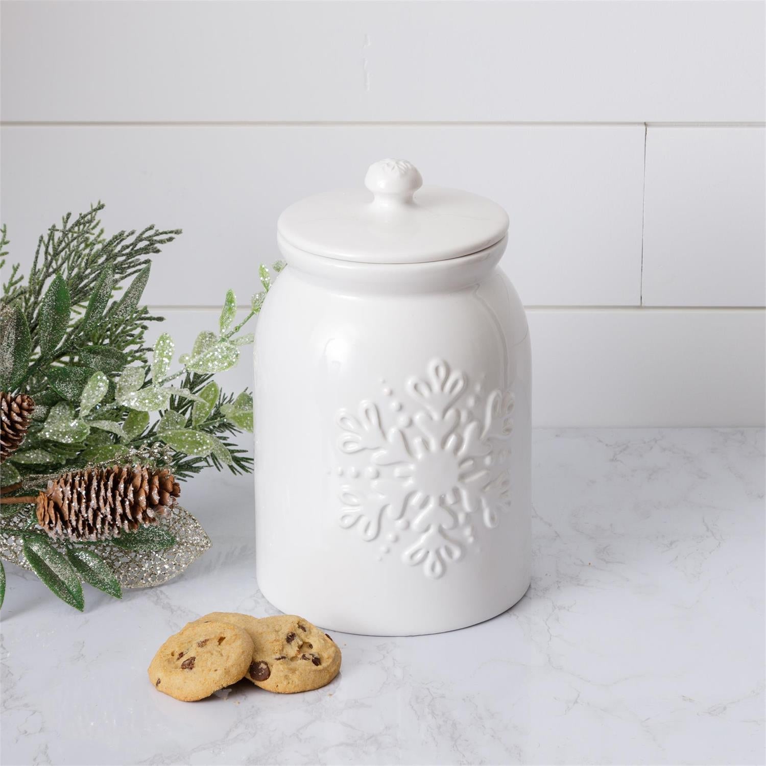 Snowflake Cookie Jar