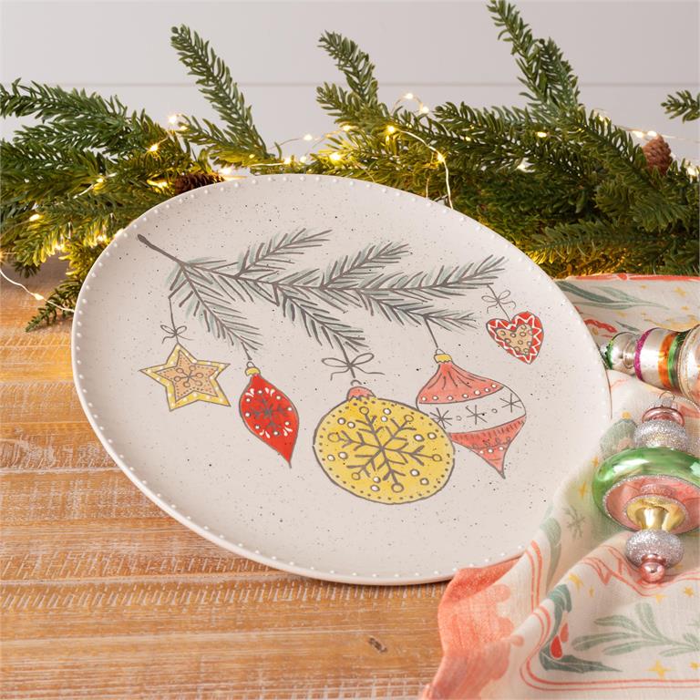 Christmas Ornaments Serving Platter