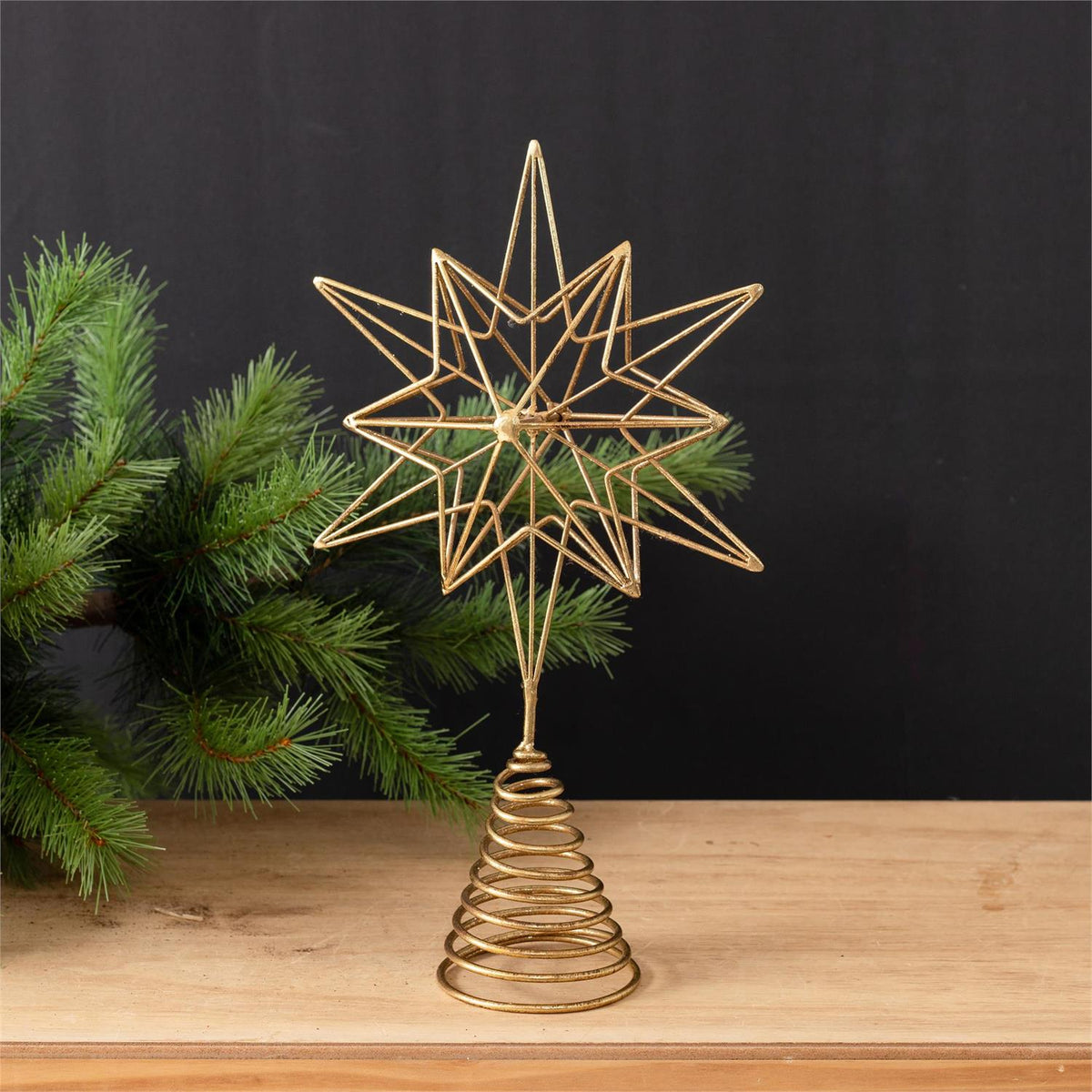 Gold Star Christmas Tree Topper