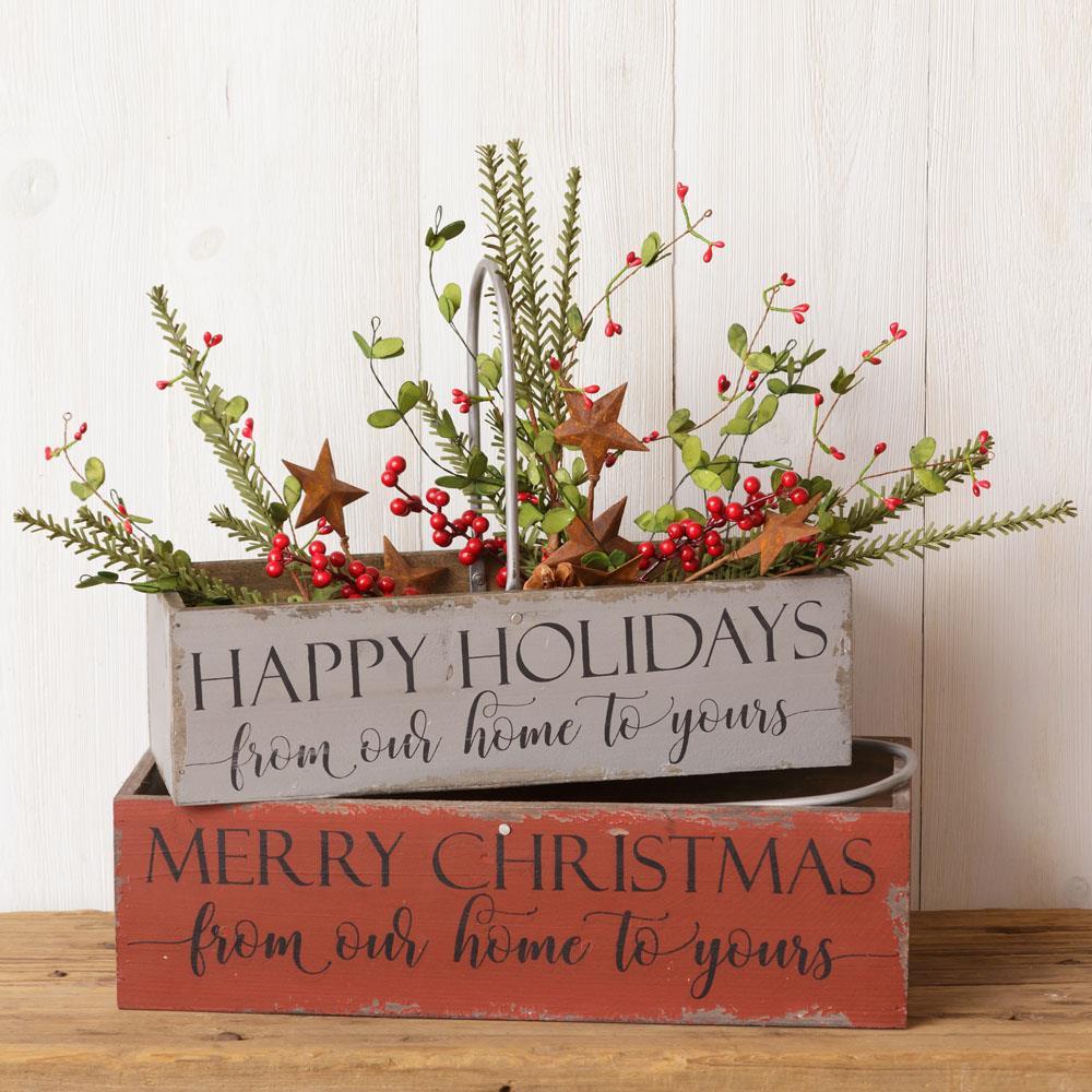 Nesting Bins - Merry Christmas, Happy Holidays