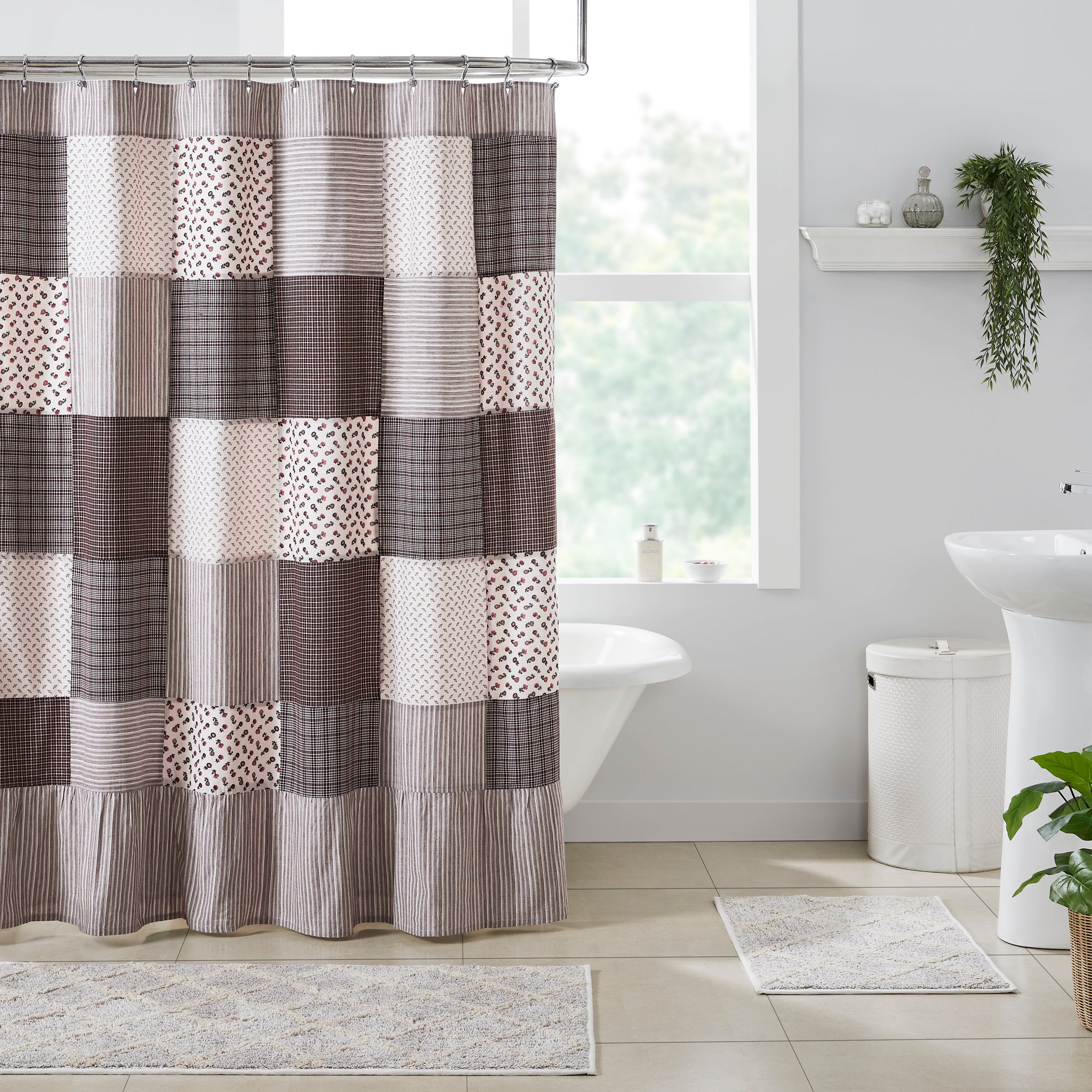 Florette Patchwork Shower Curtain 72x72