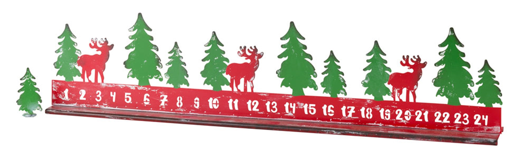 Christmas Countdown 23.5"L x 5.5"H Metal