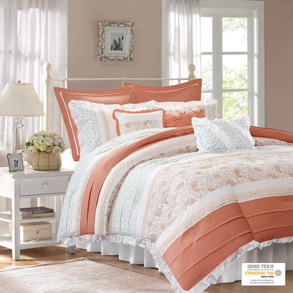Dawn 7 Piece Microsuede Comforter Set