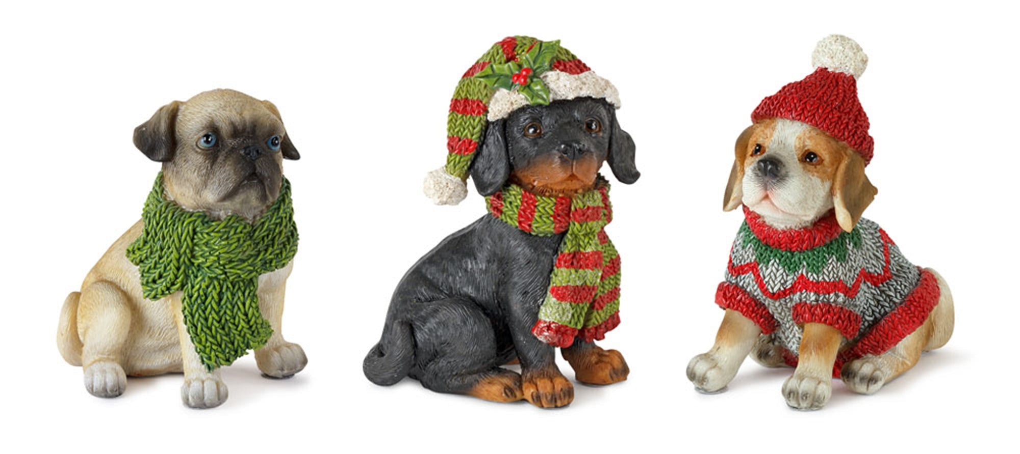Winter Dog (3 Asst) 3.5"H Resin
