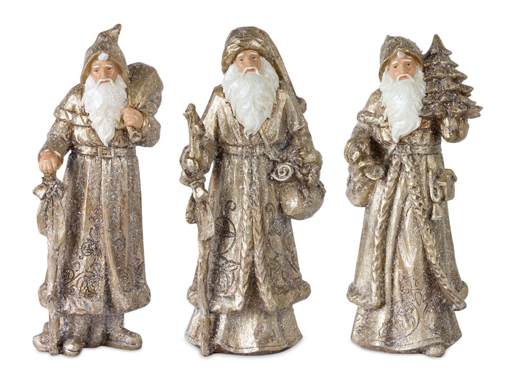 Santa (3 Asst) 12.25"H Resin
