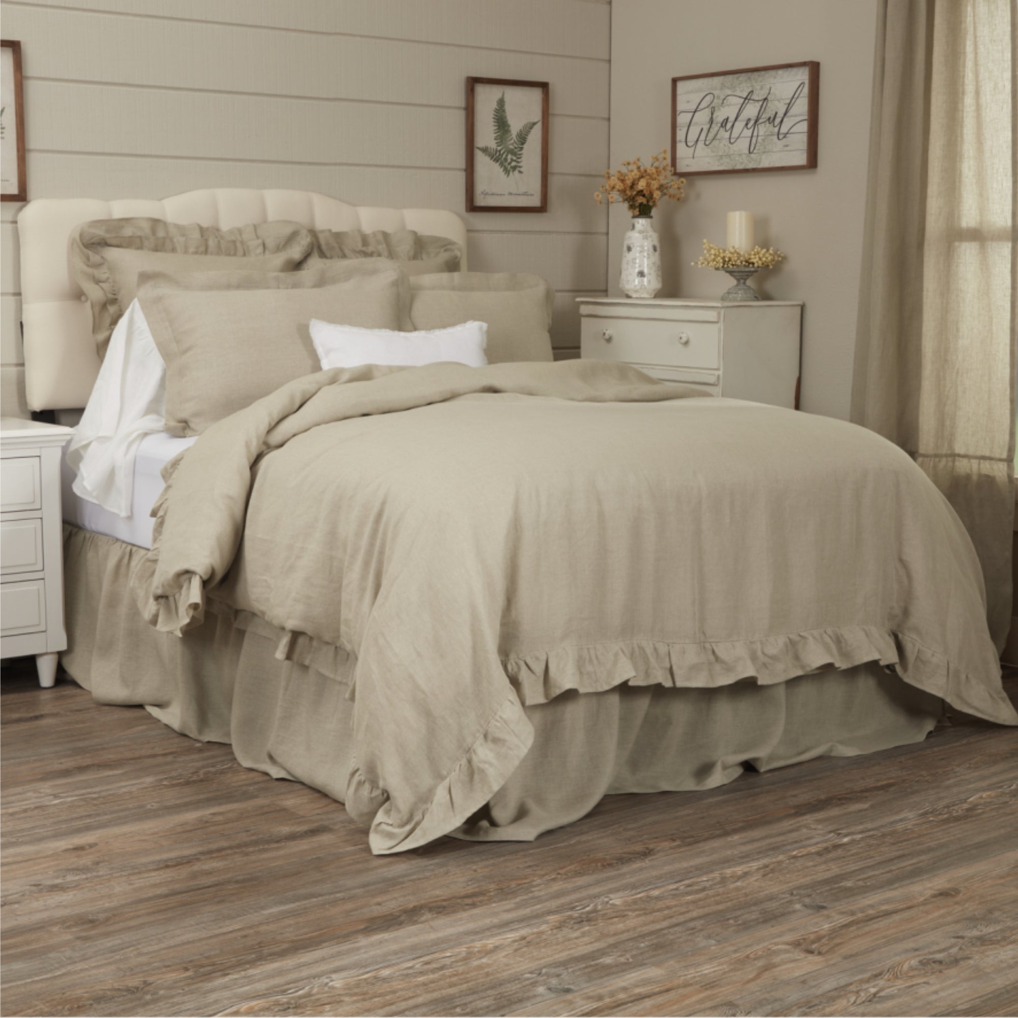 Provincial Linen Natural Queen Duvet Cover