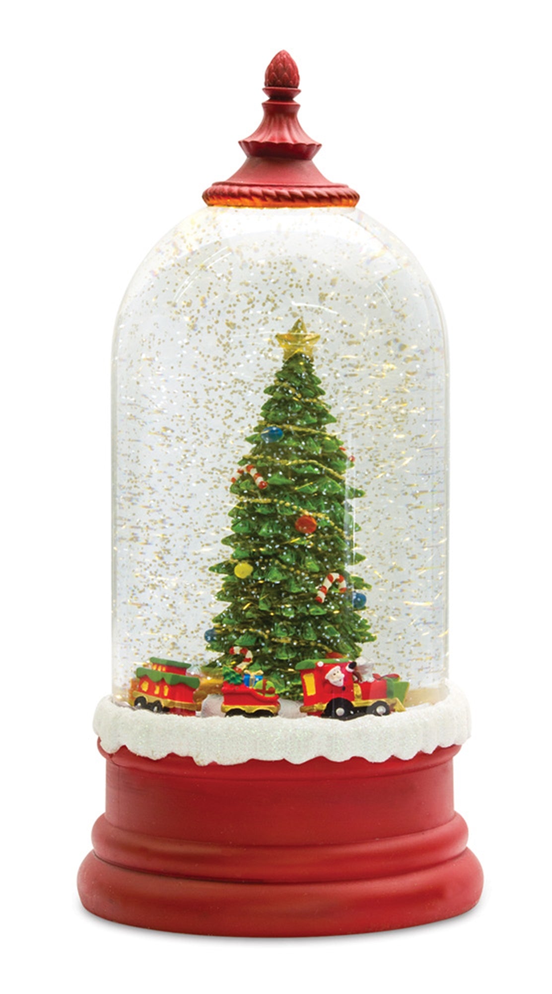 Snow Globe w/Tree 10.5"H  6 Hr Timer 3 AA Batteries, Not Included or USB Cord Included