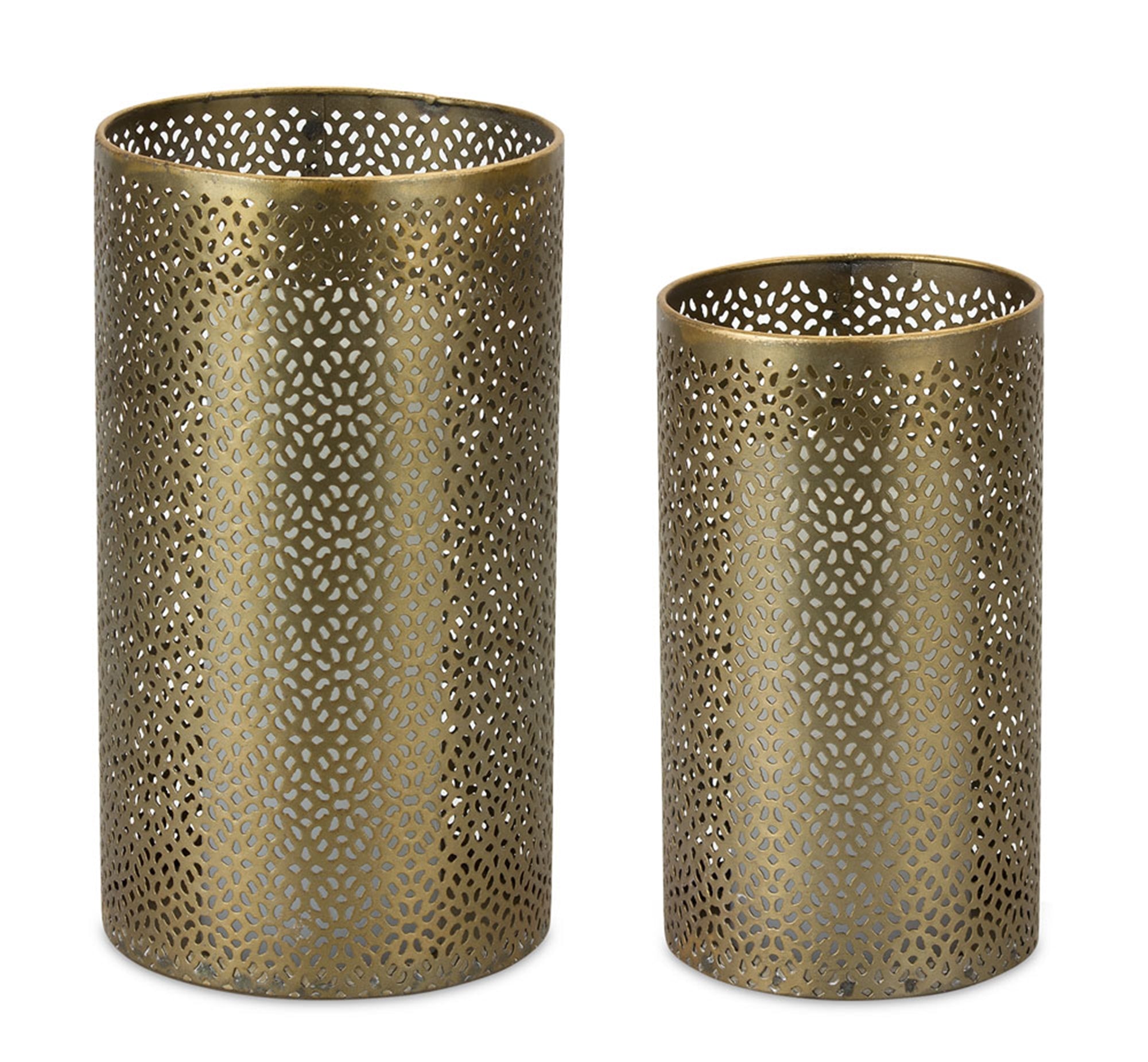 Candle Holder (Set of 2) 8"H, 10"H Metal