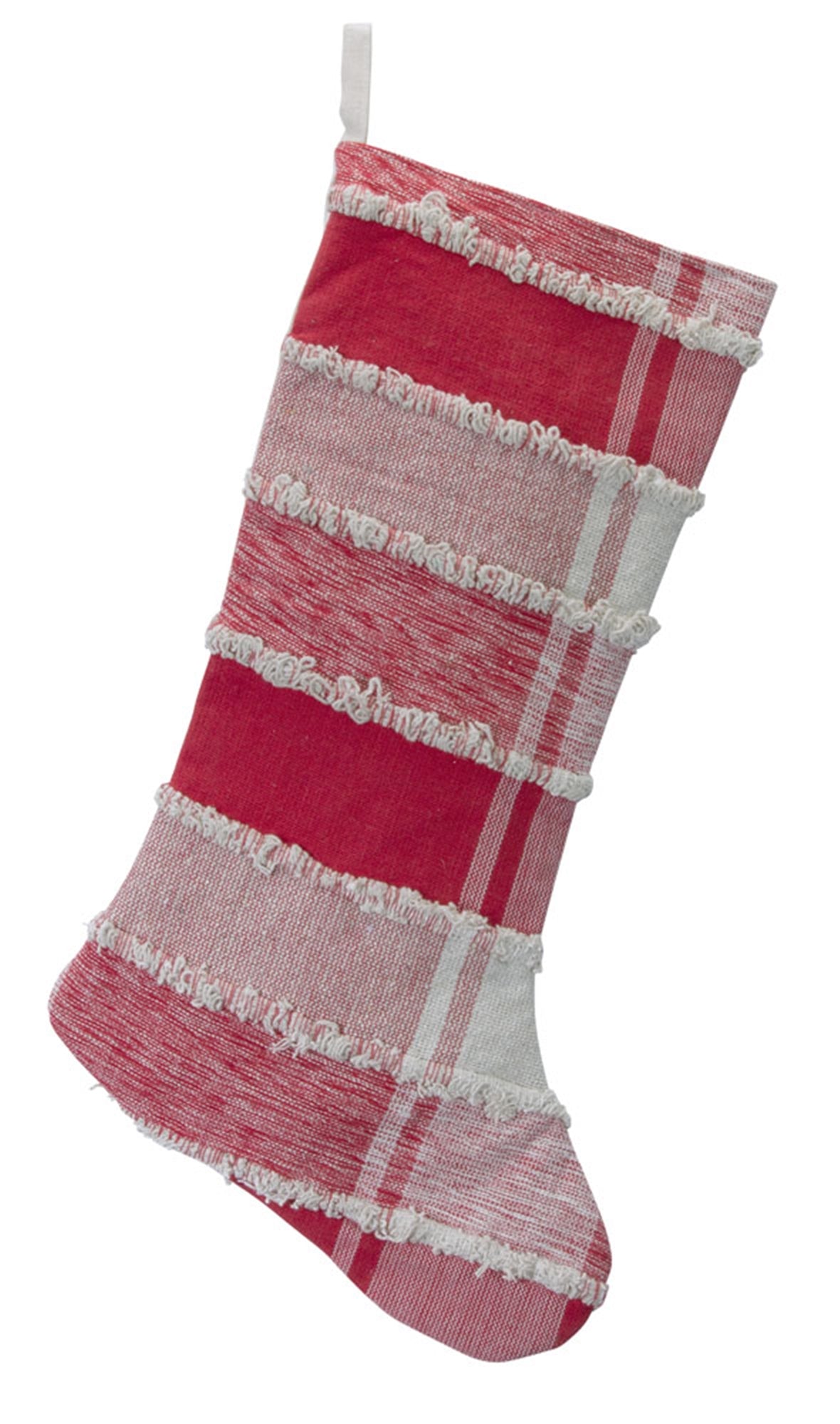 Plaid Stocking 20"H Cotton