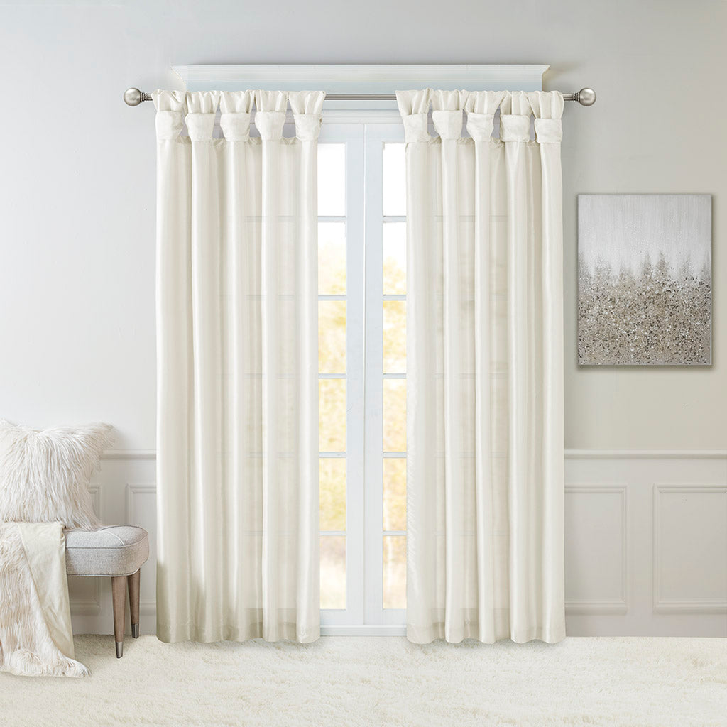 Emilia Twist Tab Total Blackout Window Curtain Panel