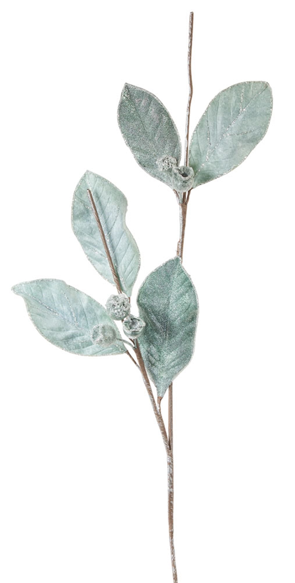 Magnolia Leaf Spray 34.5"H Velvet/Paper