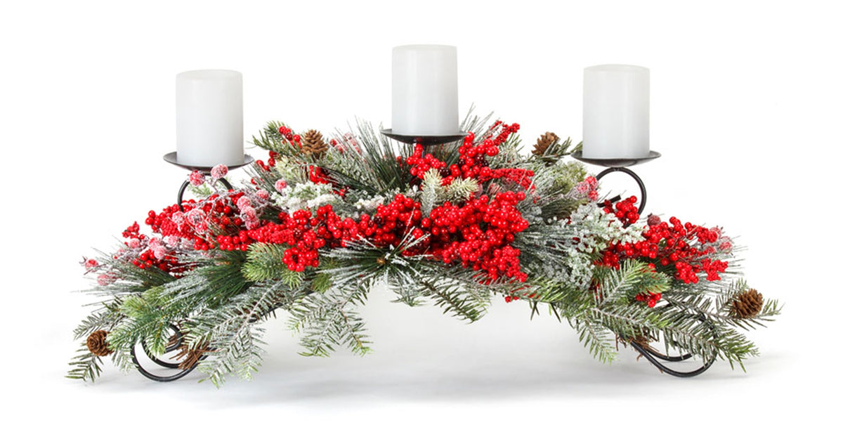 Pine and Berry Centerpiece