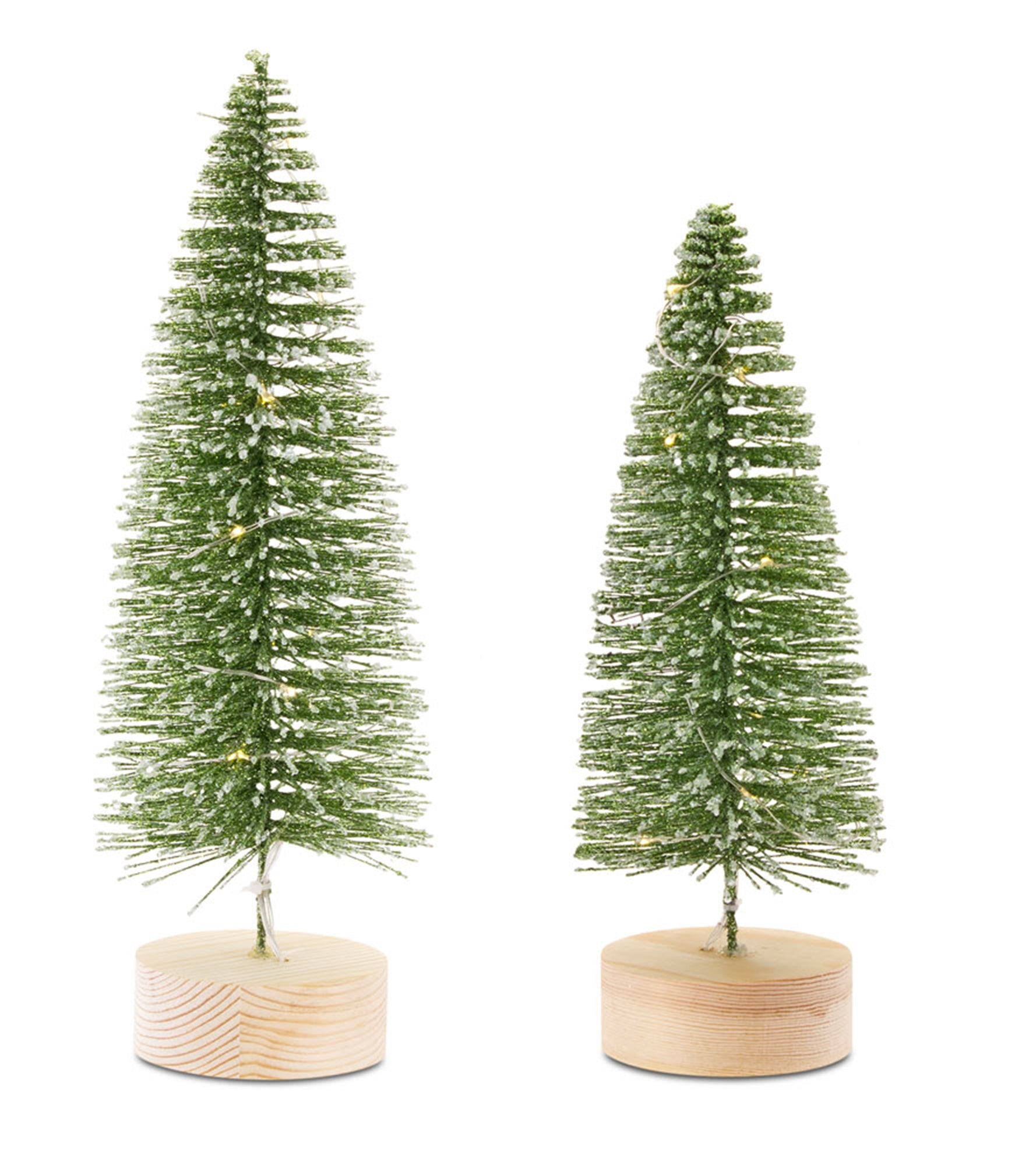 Tree with LED (Set of 2) 10.75"H, 14"H  6 Hr Timer 3 AAA Batteries, Not Included