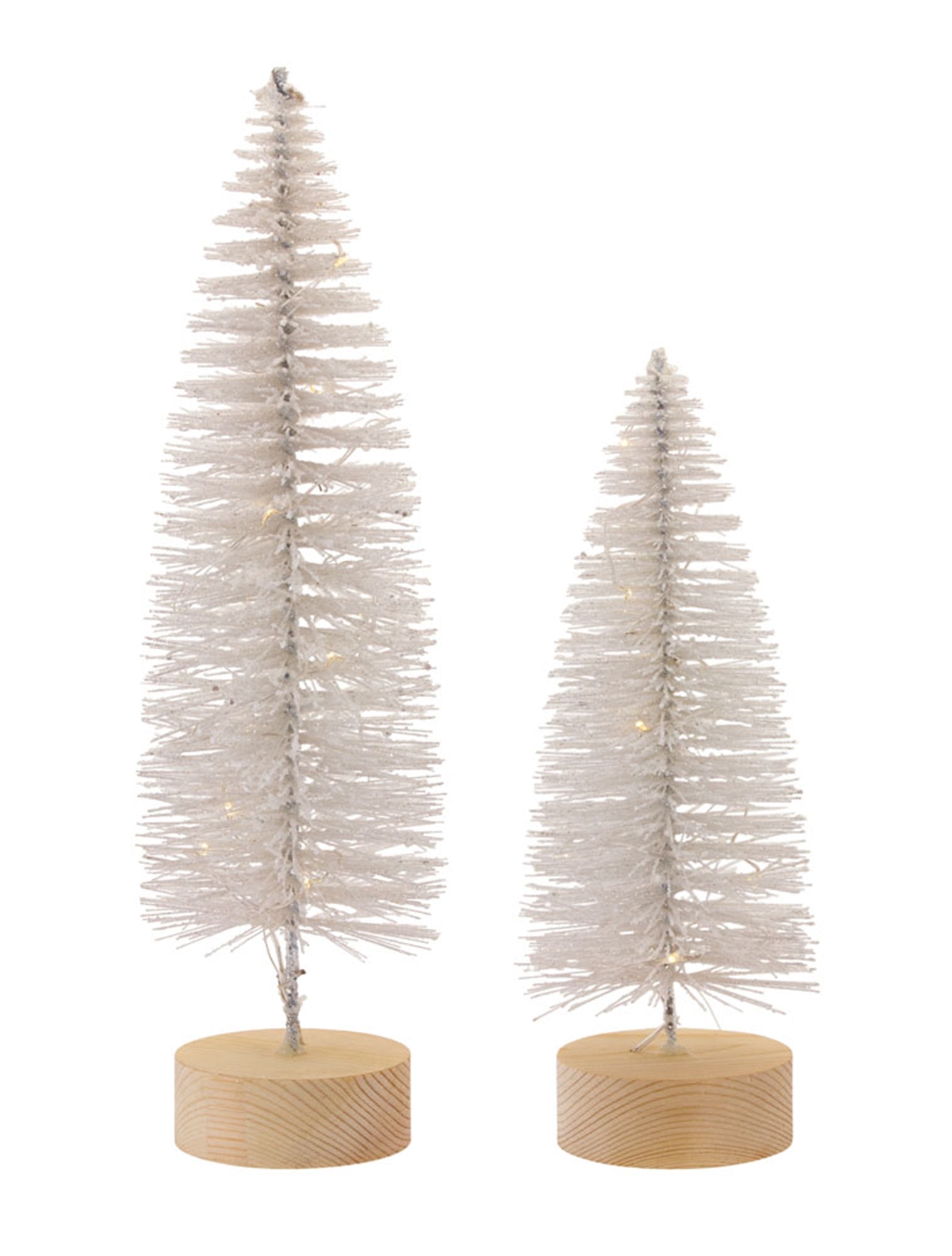 Tree with LED (Set of 2) 10.75"H, 14"H  6 Hr Timer 3 AAA Batteries, Not Included