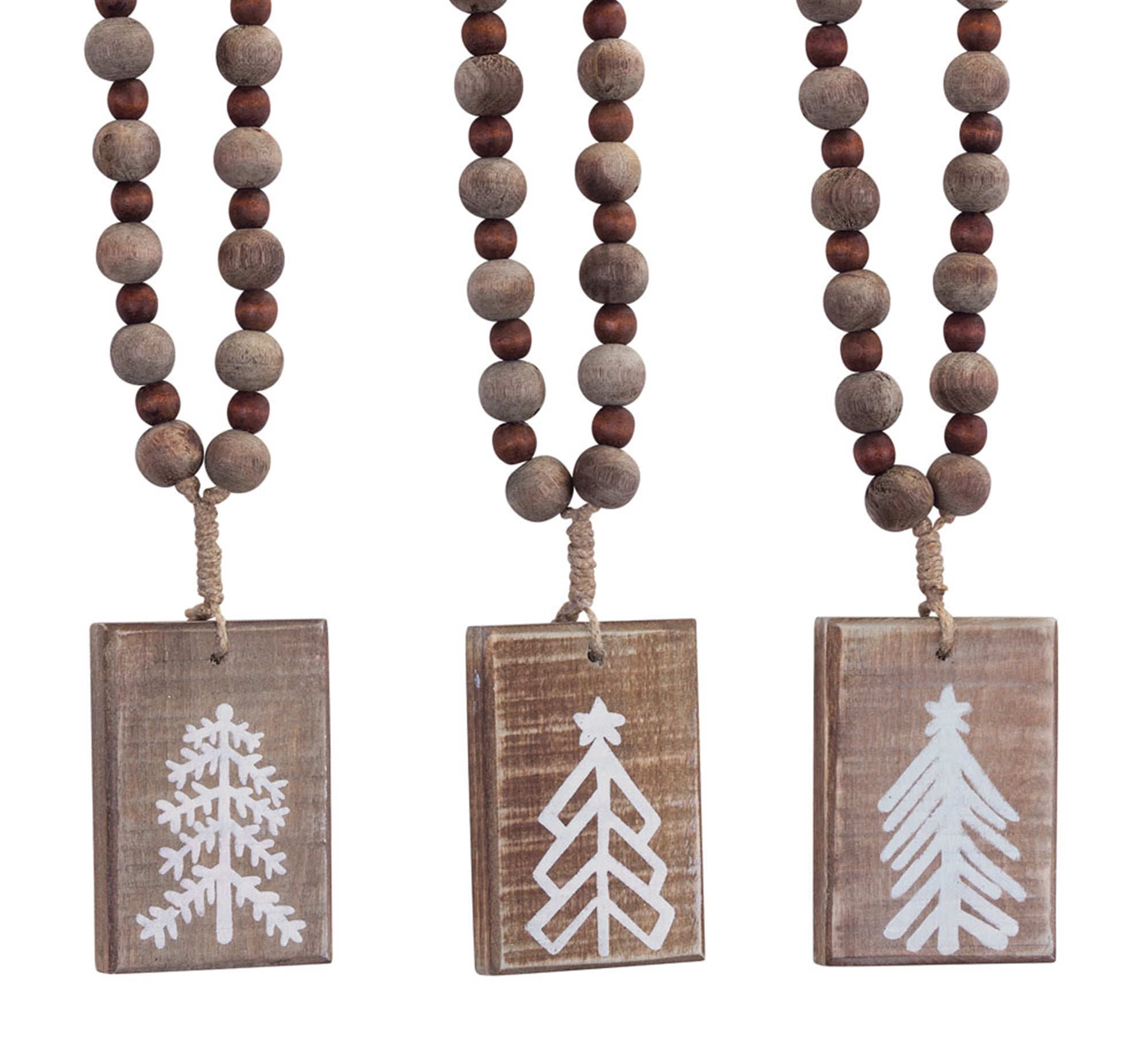 Tree Plaque Ornament (3 Asst) 13"H Wood