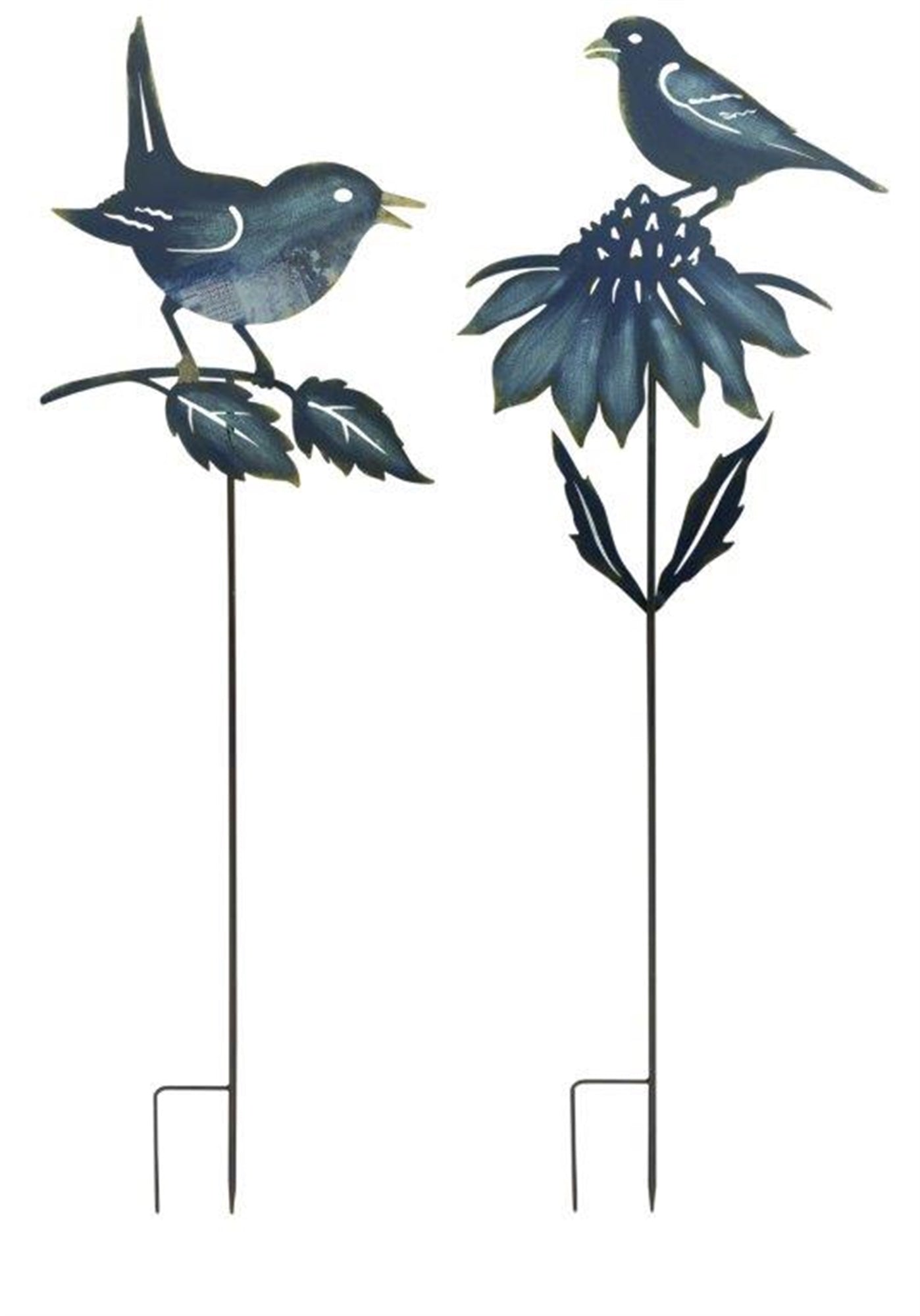 Bird Garden Stake (2 Asst) 45"H, 50"H Iron