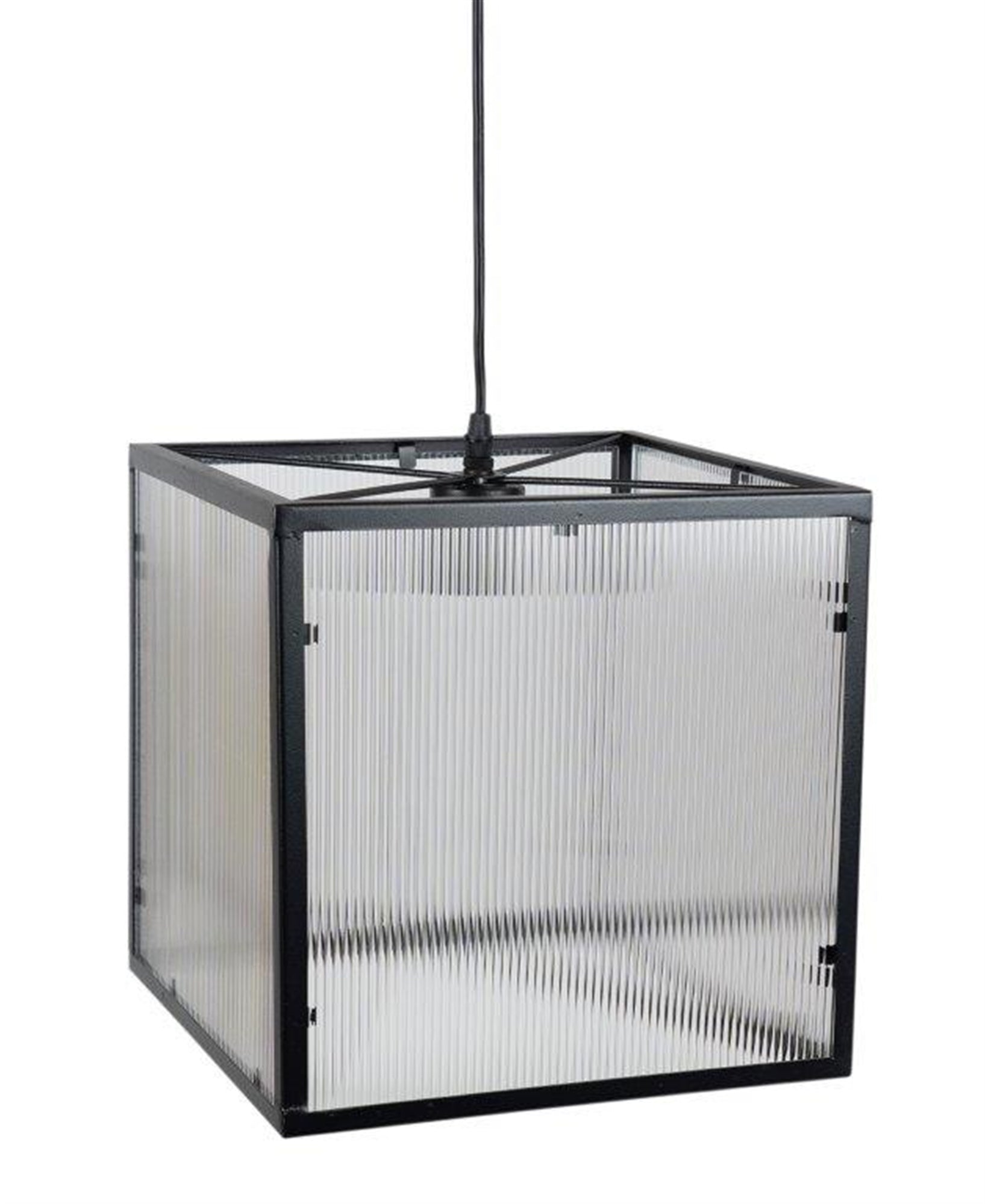 Hanging Lamp Max 40 WATT 12"SQ Iron/Acrylic Cord length is 44"L
