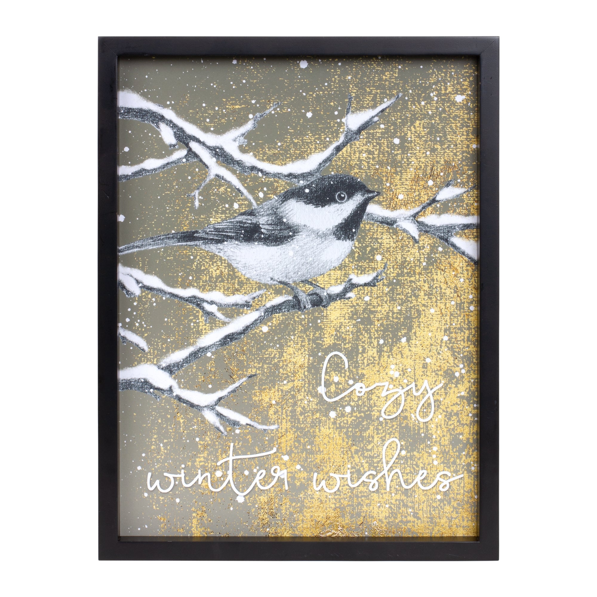 Cozy Winter Wishes Frame 12"L x 16"H Wood/Paper