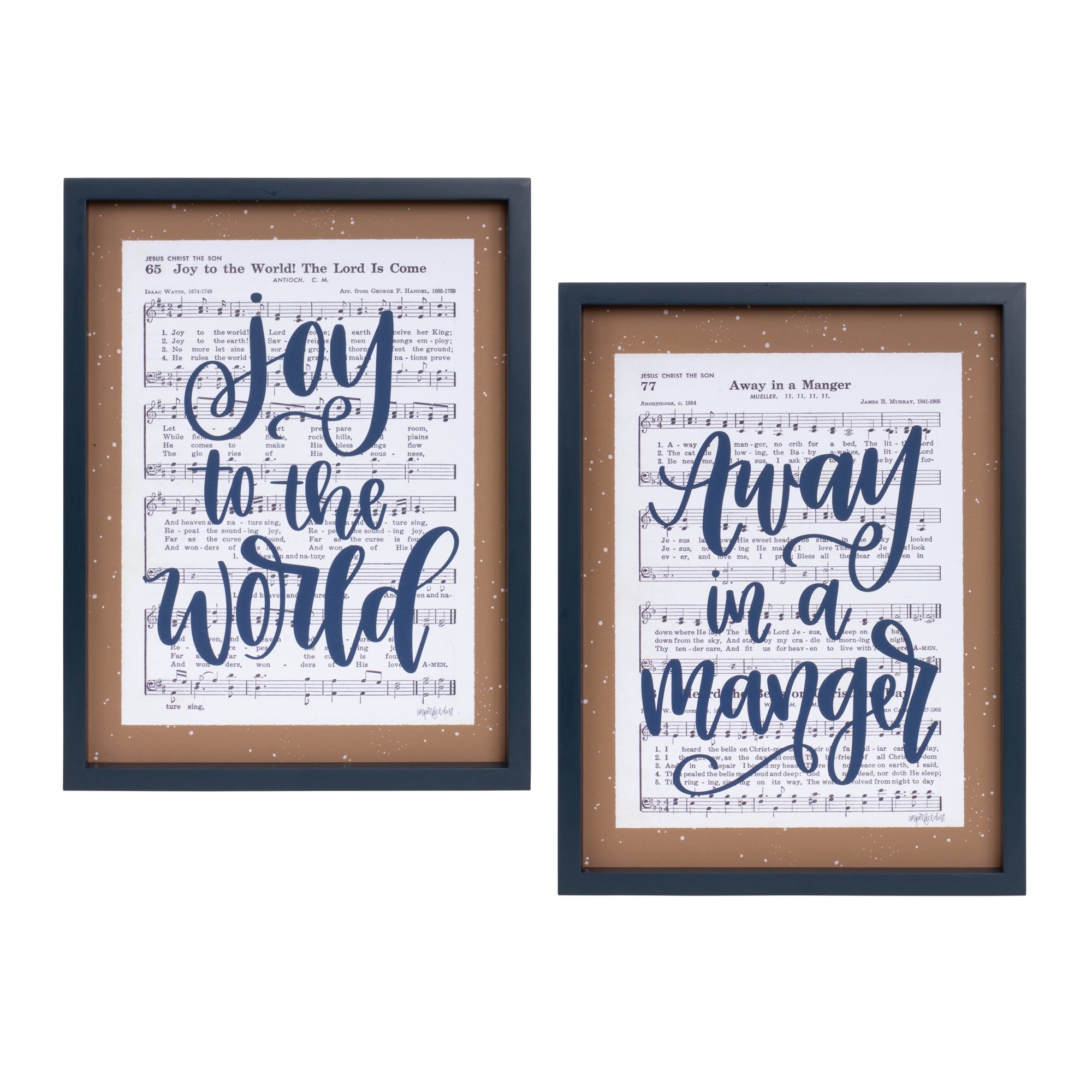 Christmas Carol Frame (2 Asst) 12"L x 16"H Wood/Wood