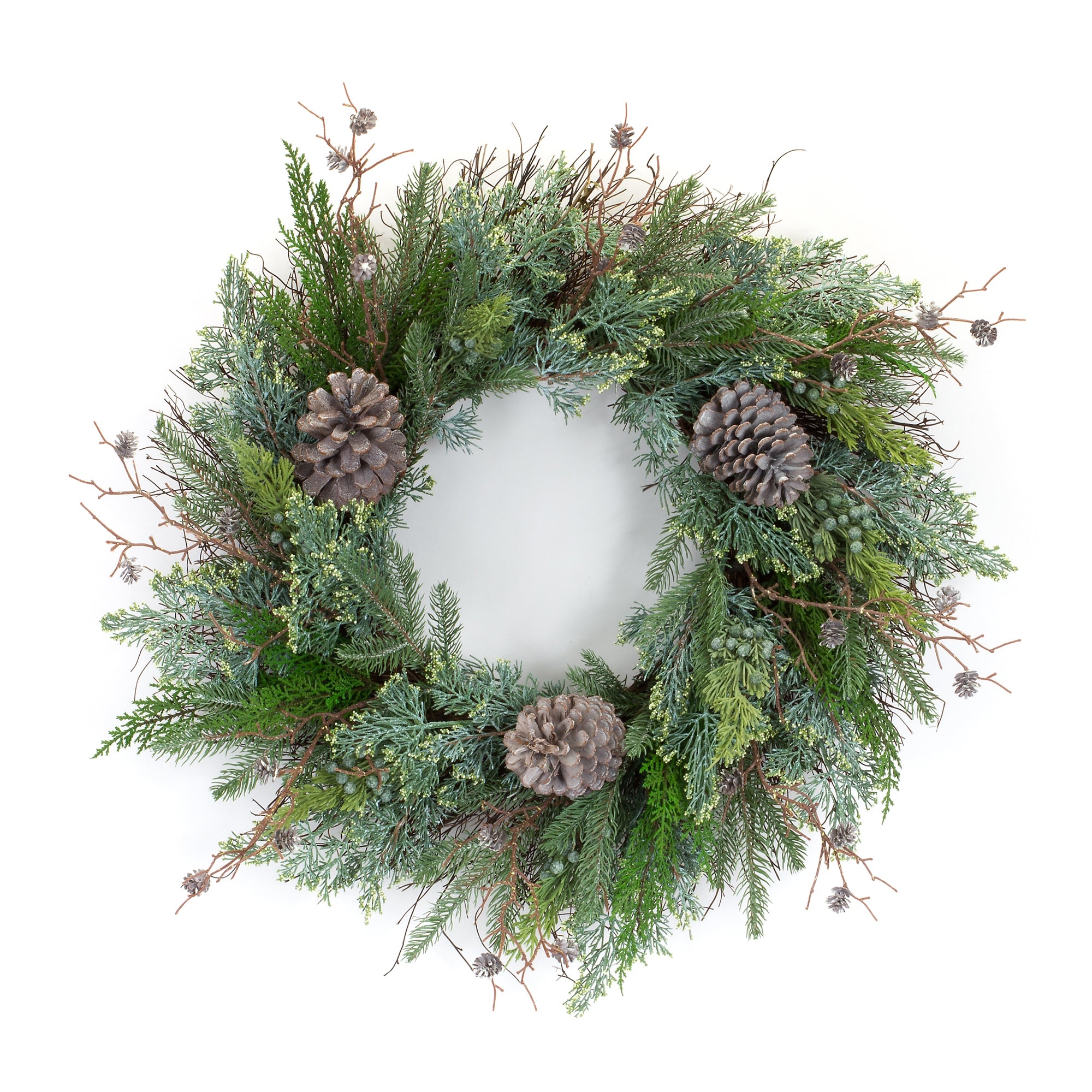Juniper and Pine Wreath 27.75”D