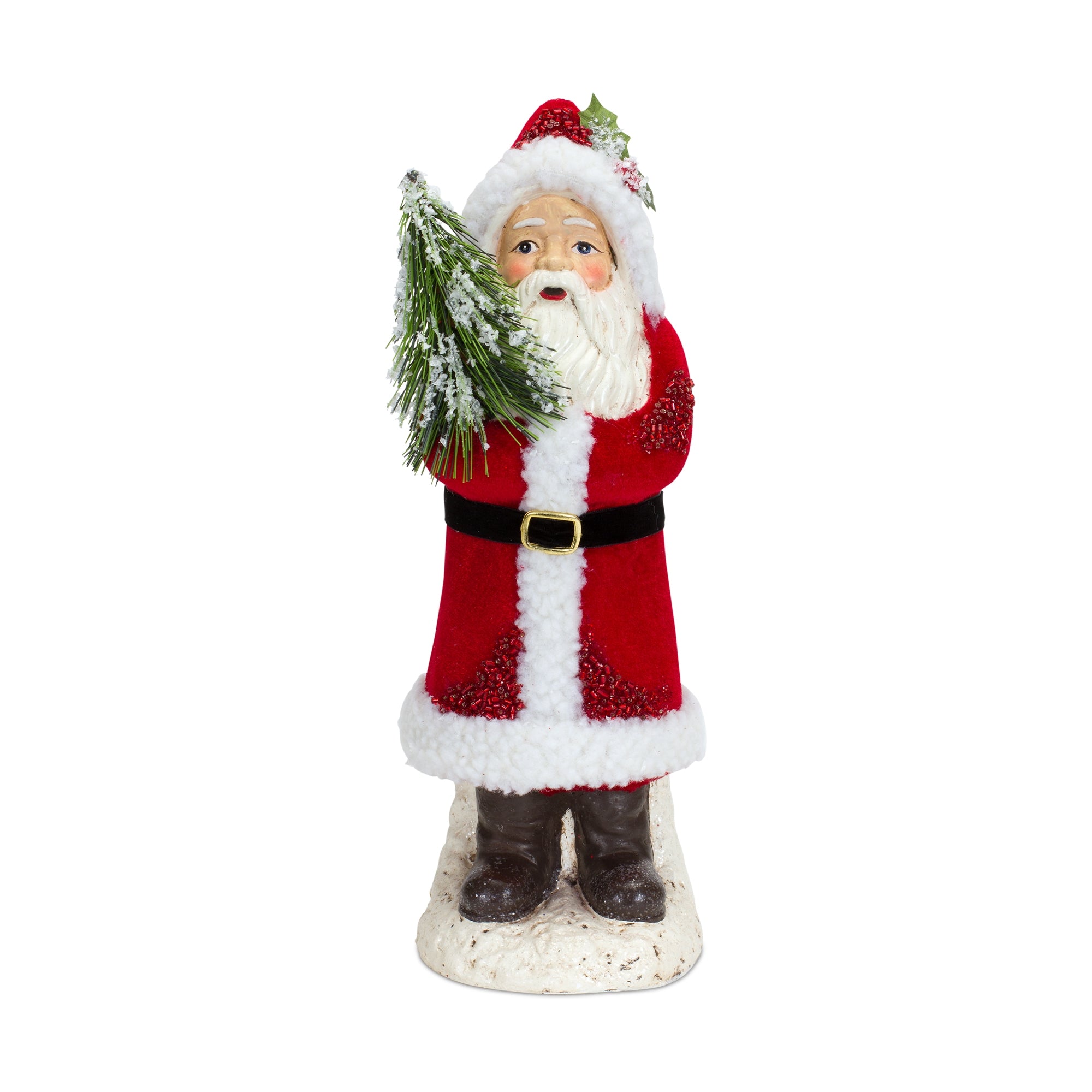 Santa 12.25”H Paper Pulp