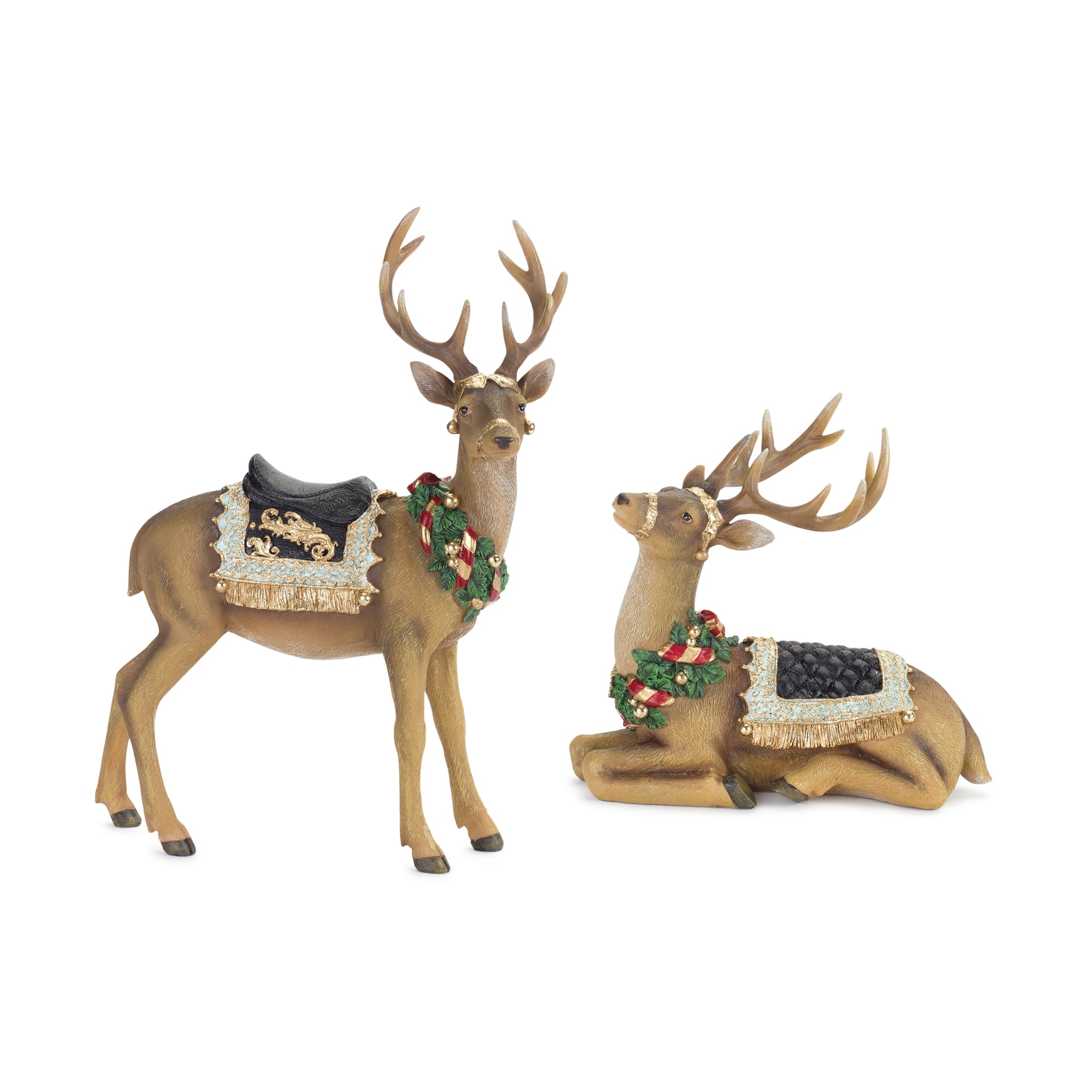 Deer (2 Asst) 10"L x 9.5"H, 11.5"L x 15.75"H Resin