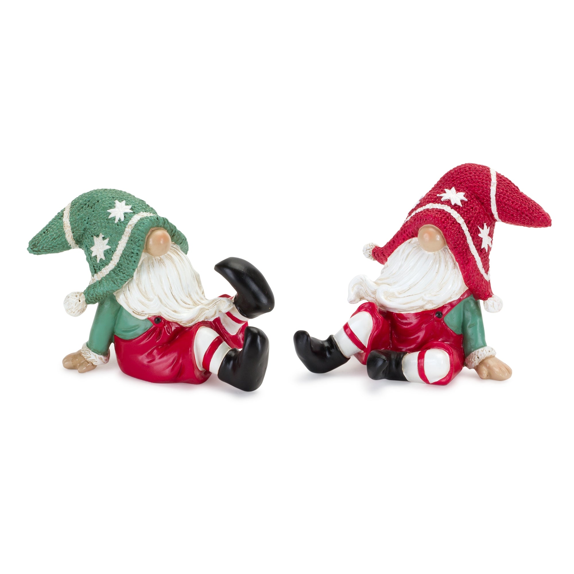 Gnome (2 Asst) 5"L x 4"H, 4.25"L x 4.25"H Resin