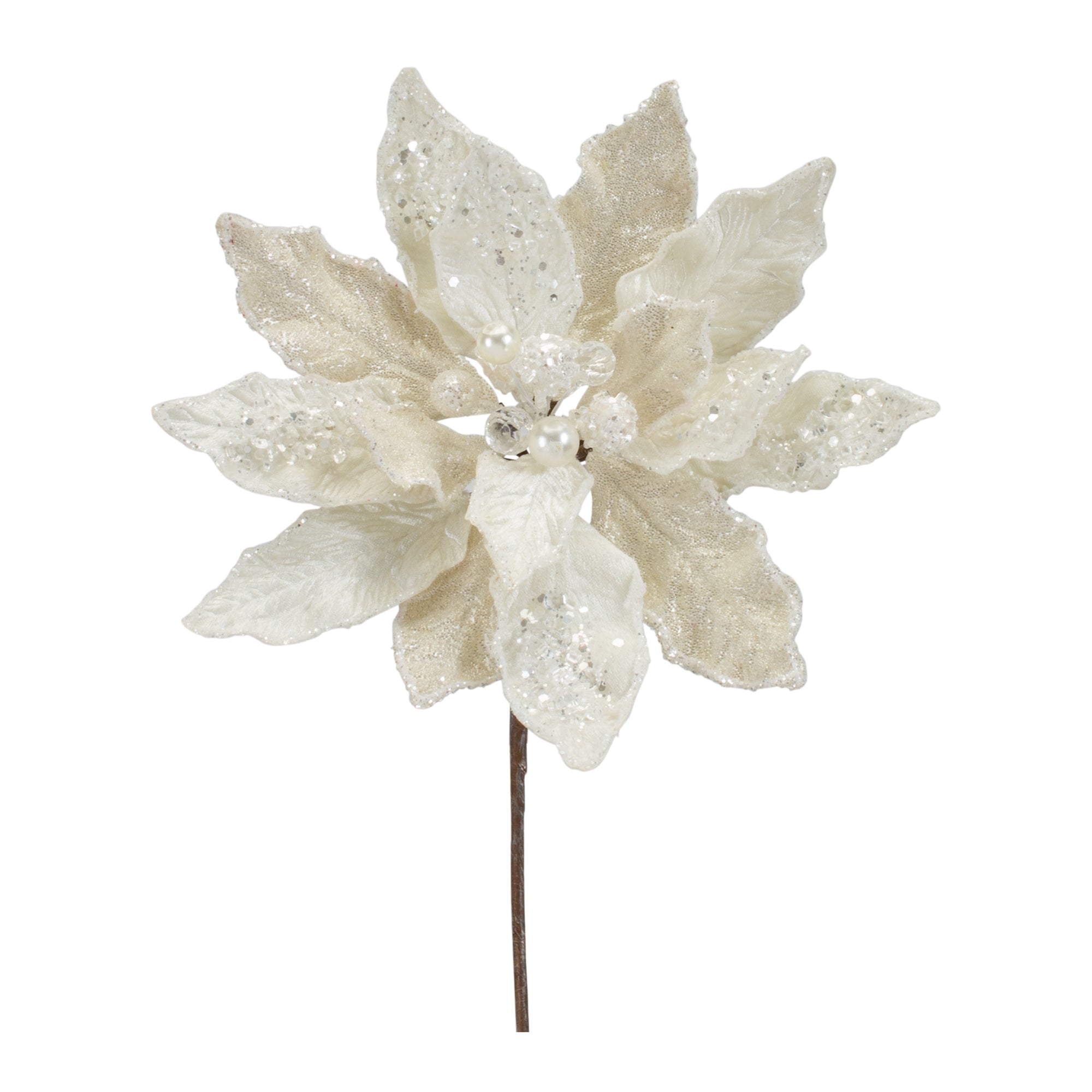 Poinsettia Stem 30”H Velvet