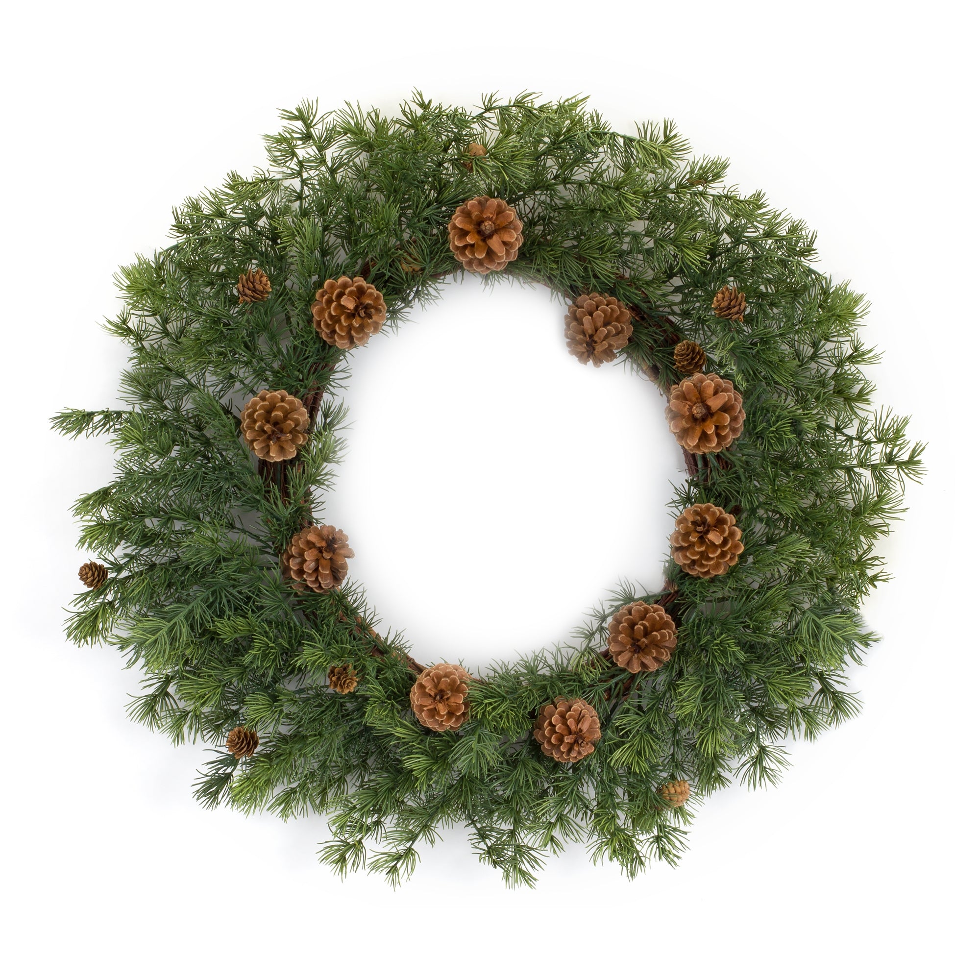 Pine Wreath w/Pine Cones 25.5”D
