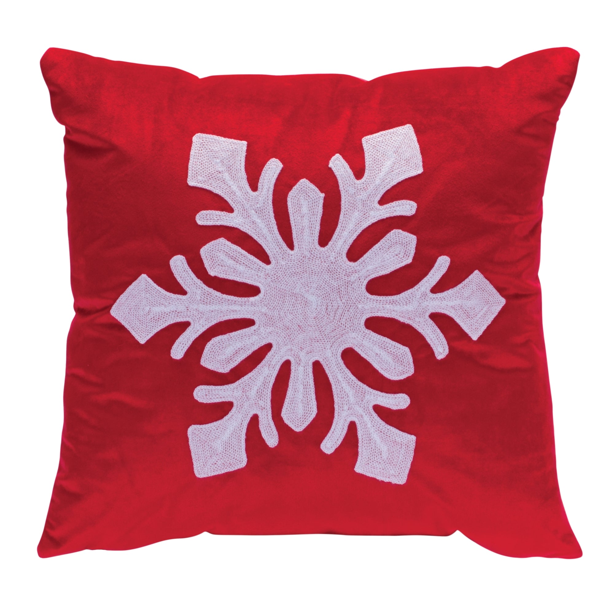 Snowflake Pillow 17”SQ Polyester