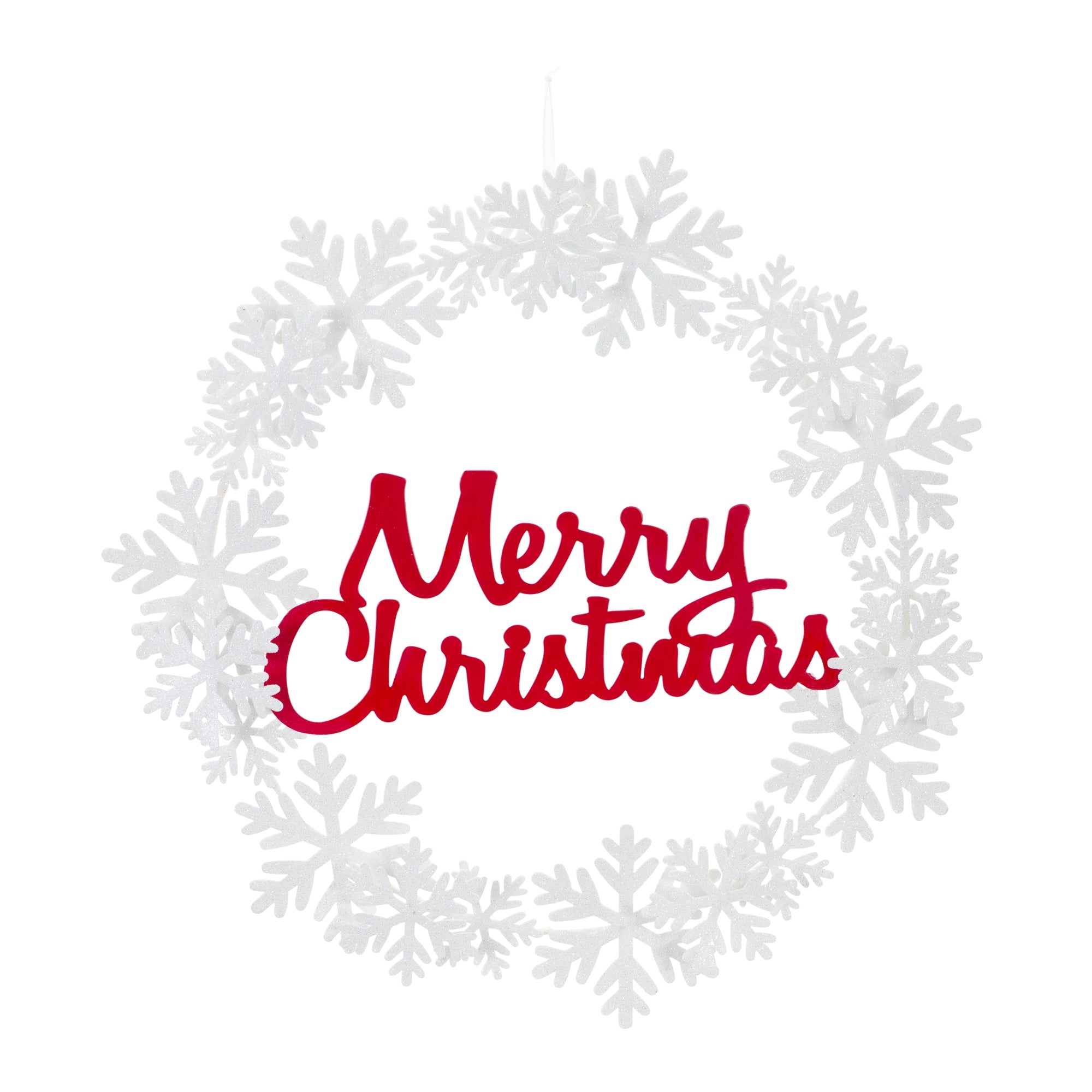 Merry Christmas Wreath 19.25”D Iron