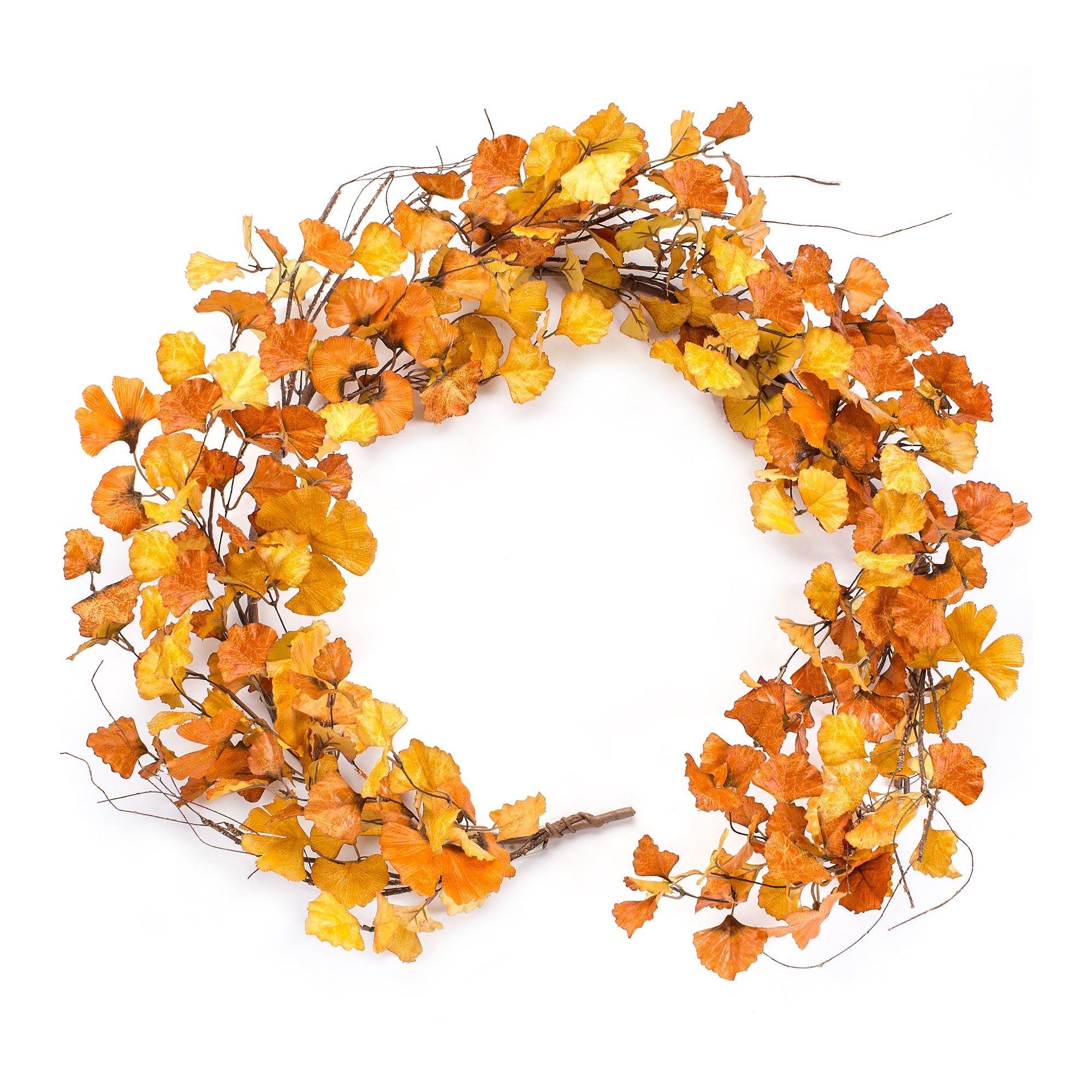 Fall Gingko Leaf Garland 5'L Fabric